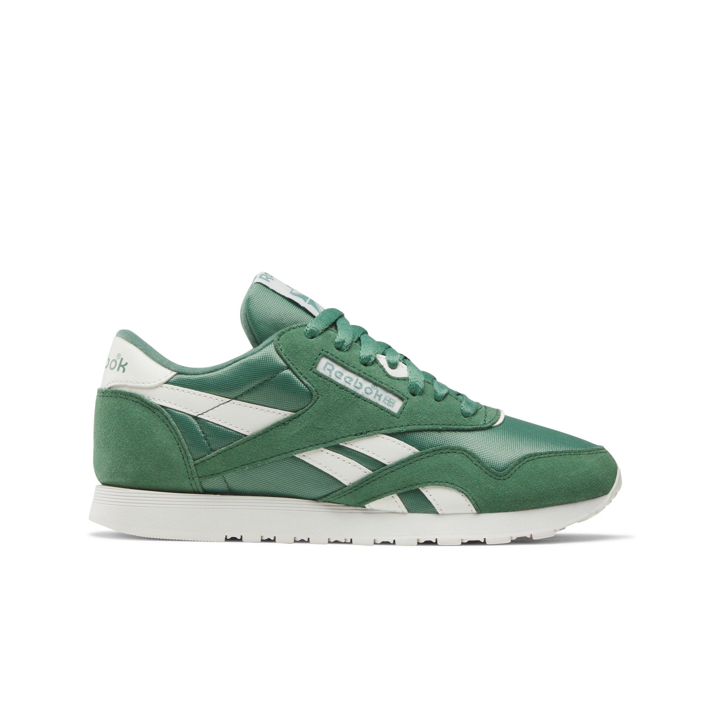 Reebok Classic Nylon "Field Green/Field Green/Chalk" Women's Shoe - GREEN/GREEN/CHALK Thumbnail View 1