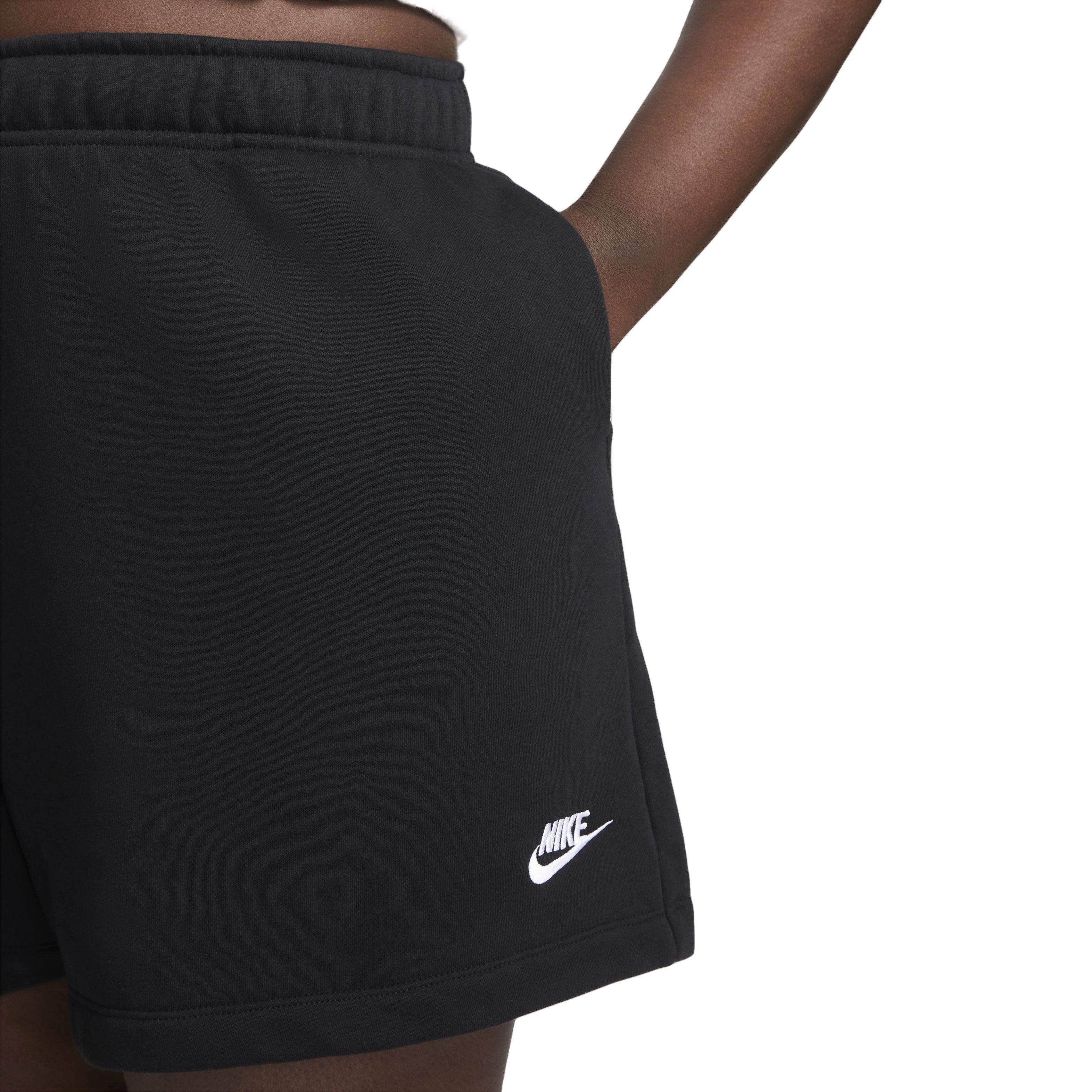 Nike Women's Sportswear Essentials Club Fleece Short-Black - BLACK Thumbnail View 4