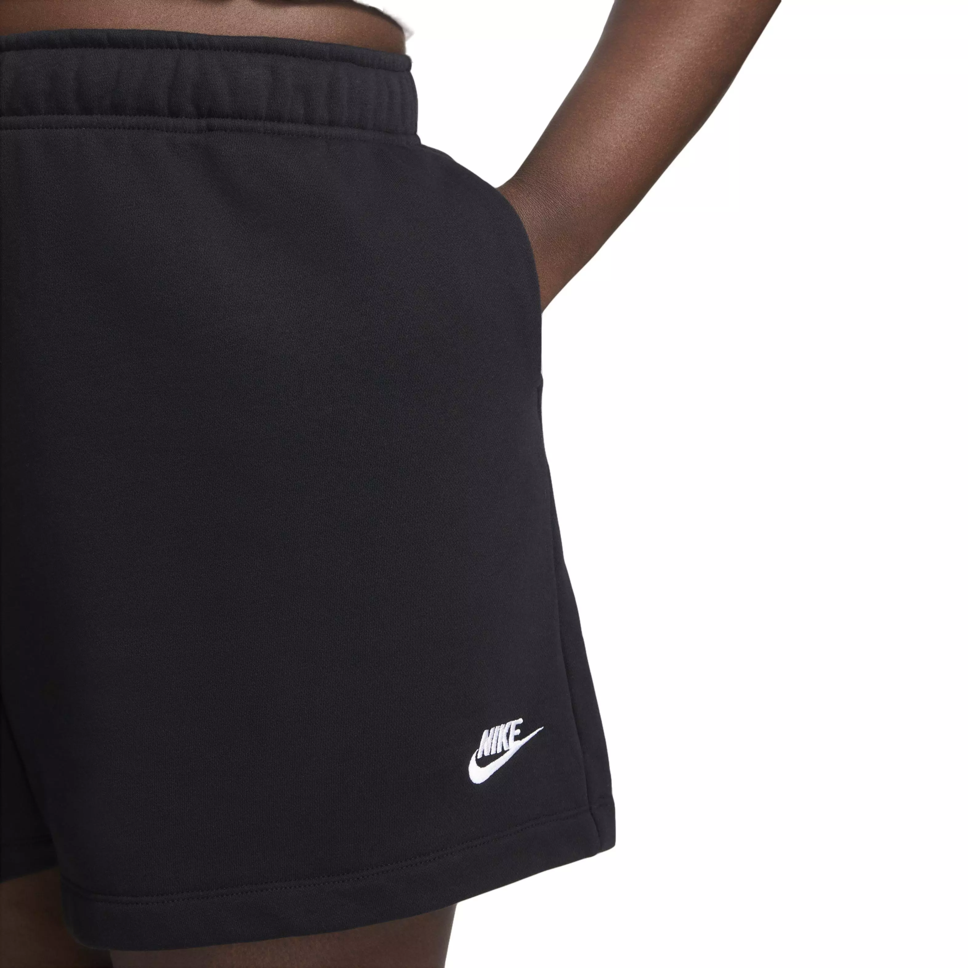 Nike Women's Sportswear Essentials Club Fleece Short-Black - BLACK