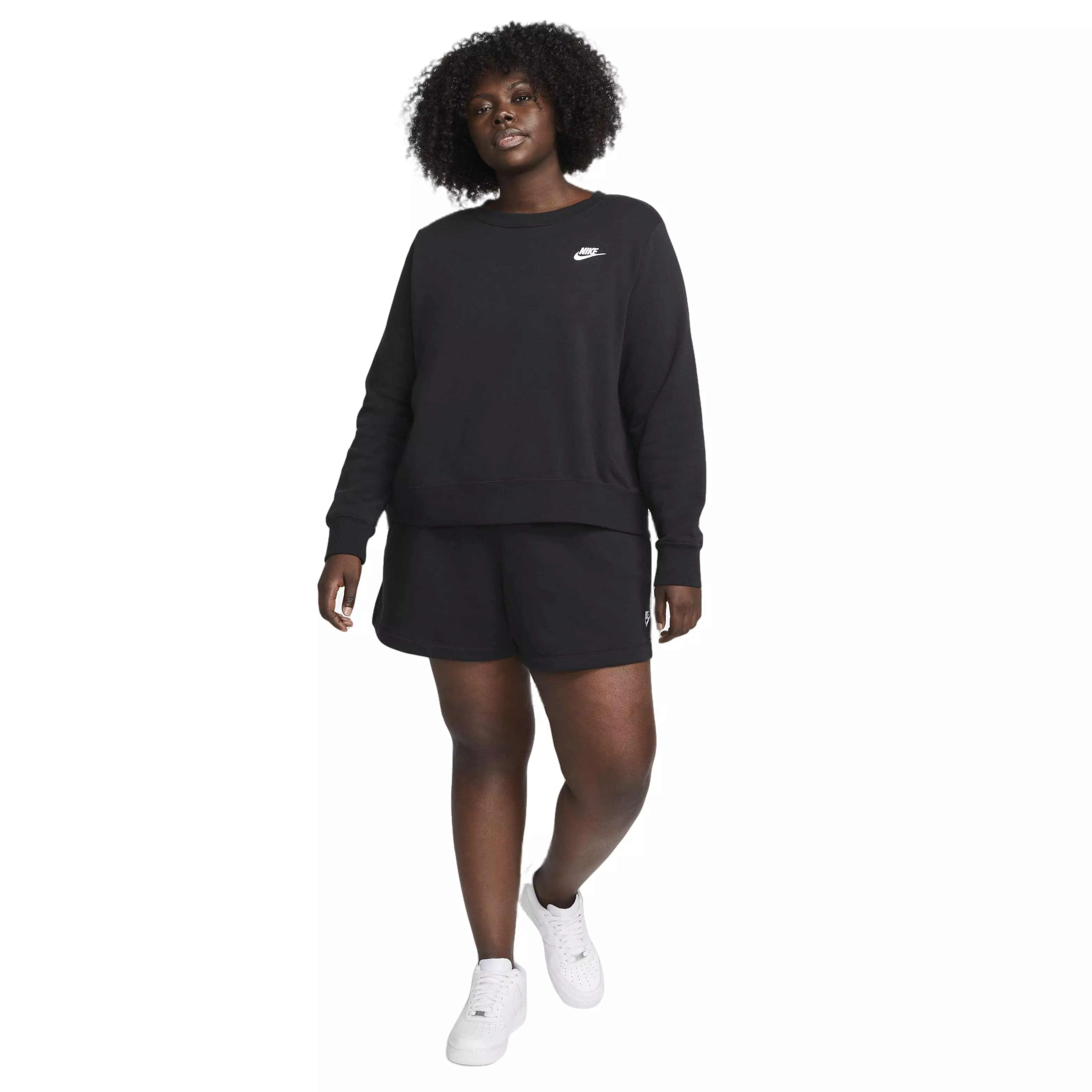 Nike Women's Sportswear Essentials Club Fleece Short-Black - BLACK