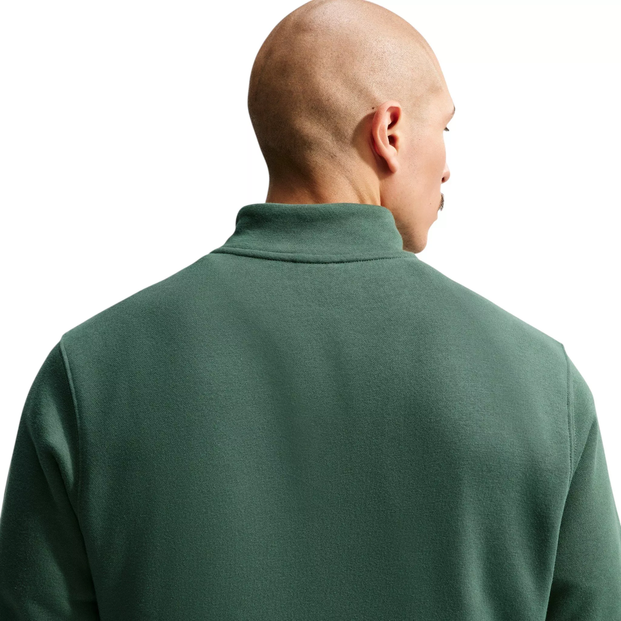 Nike Men's Sportswear Club 1/2-Zip Fleece Top - Green - GREEN