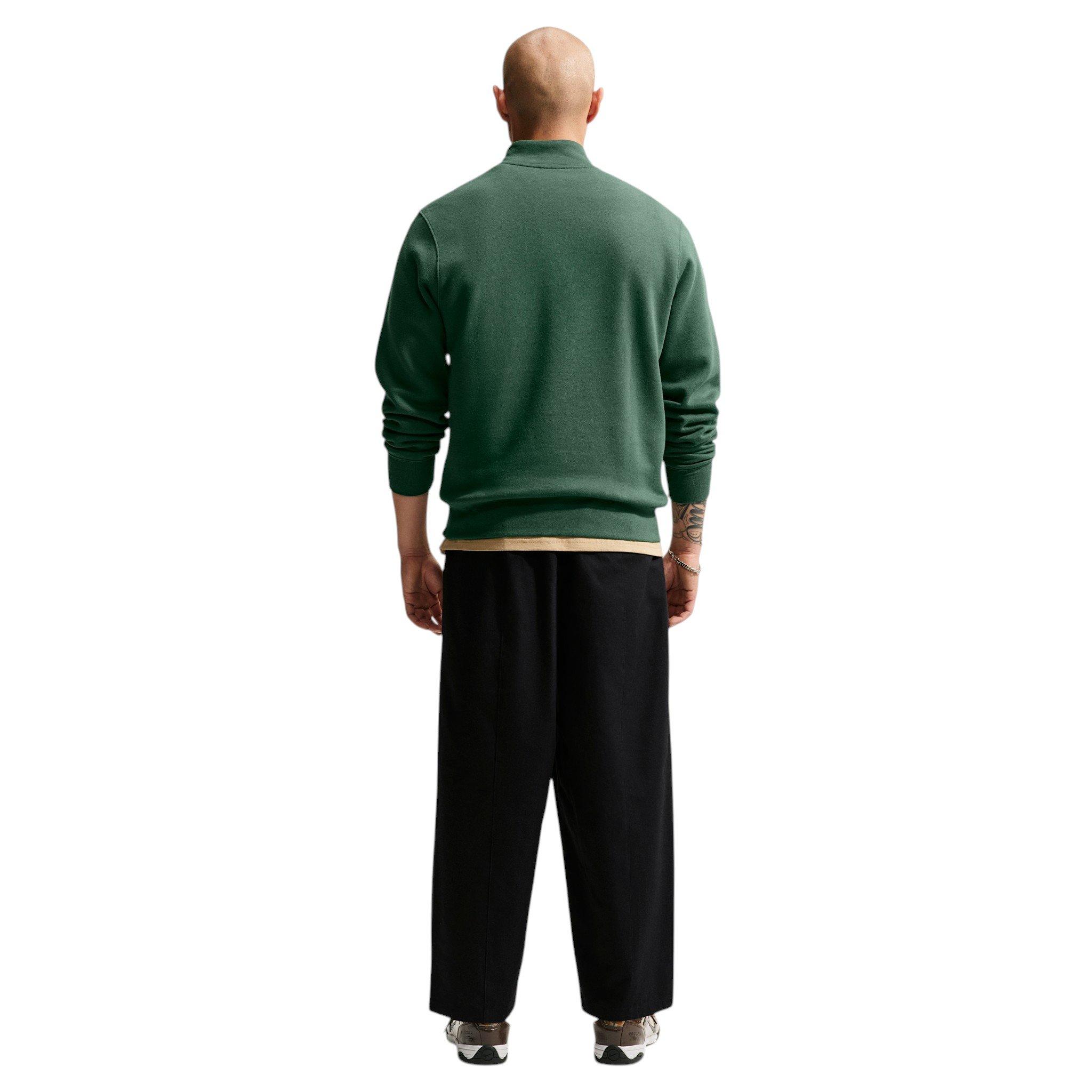 Nike Men's Sportswear Club 1/2-Zip Fleece Top - Green - GREEN