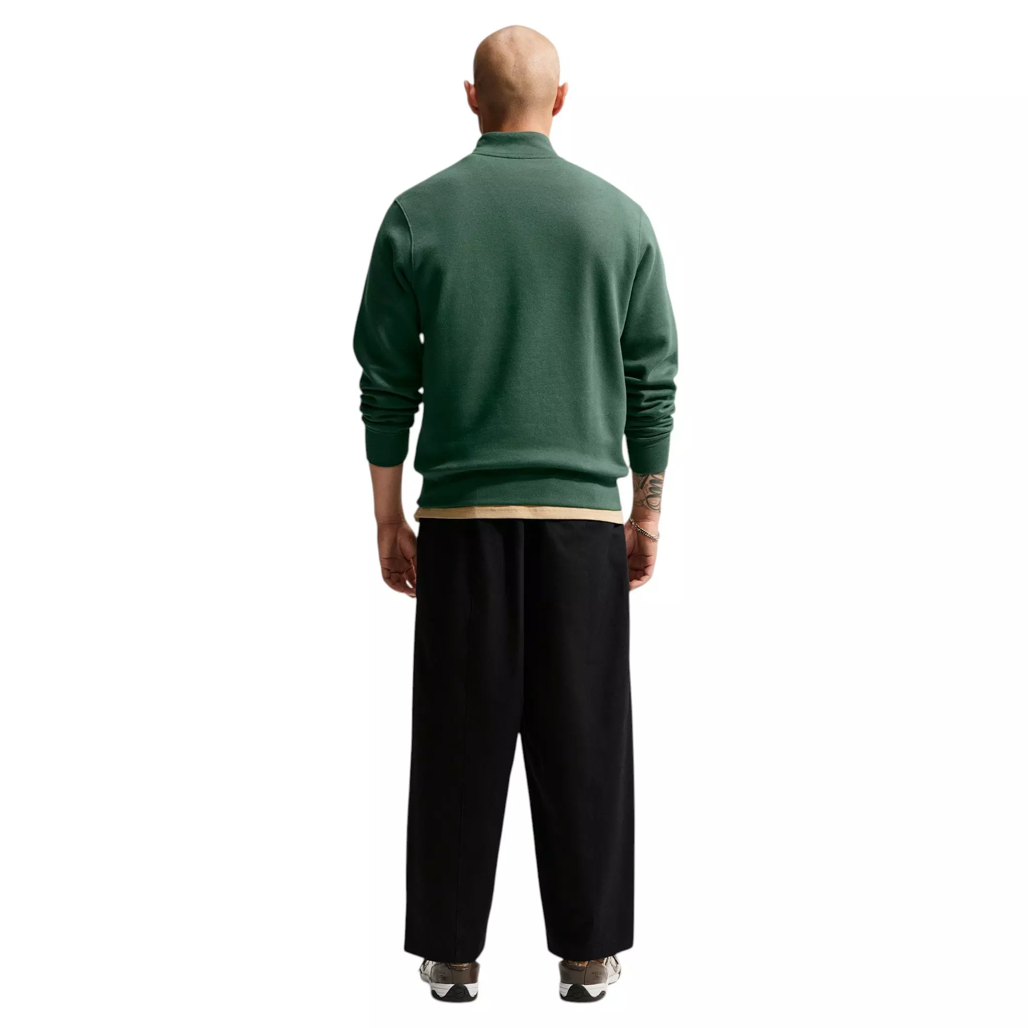 Nike Men's Sportswear Club 1/2-Zip Fleece Top - Green - GREEN