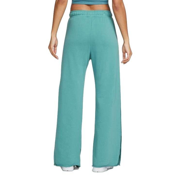 Nike Women's Everyday Women's High-Waisted Wide-Leg French Terry Pants - GREEN Thumbnail View 2