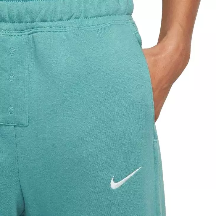Nike Women's Everyday Women's High-Waisted Wide-Leg French Terry Pants - GREEN