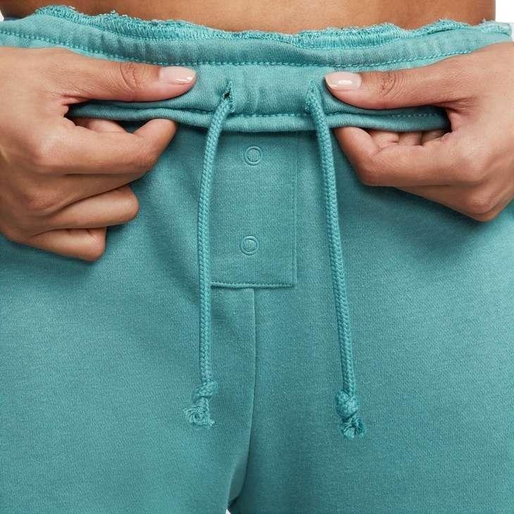 Nike Women's Everyday Women's High-Waisted Wide-Leg French Terry Pants - GREEN Thumbnail View 5