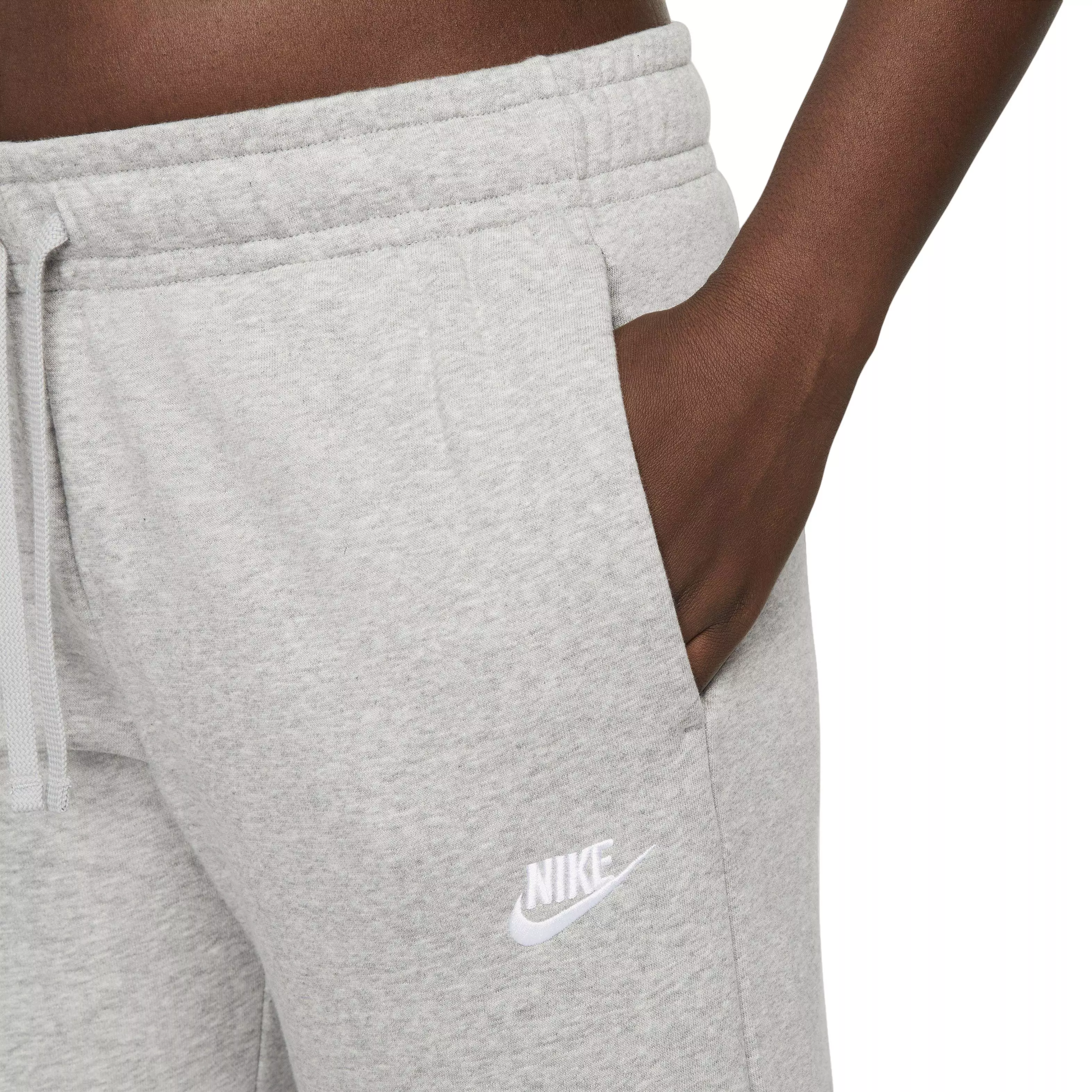 Nike Women's Club Fleece Wide-Leg Mid-Rise Sweatpant - GREY