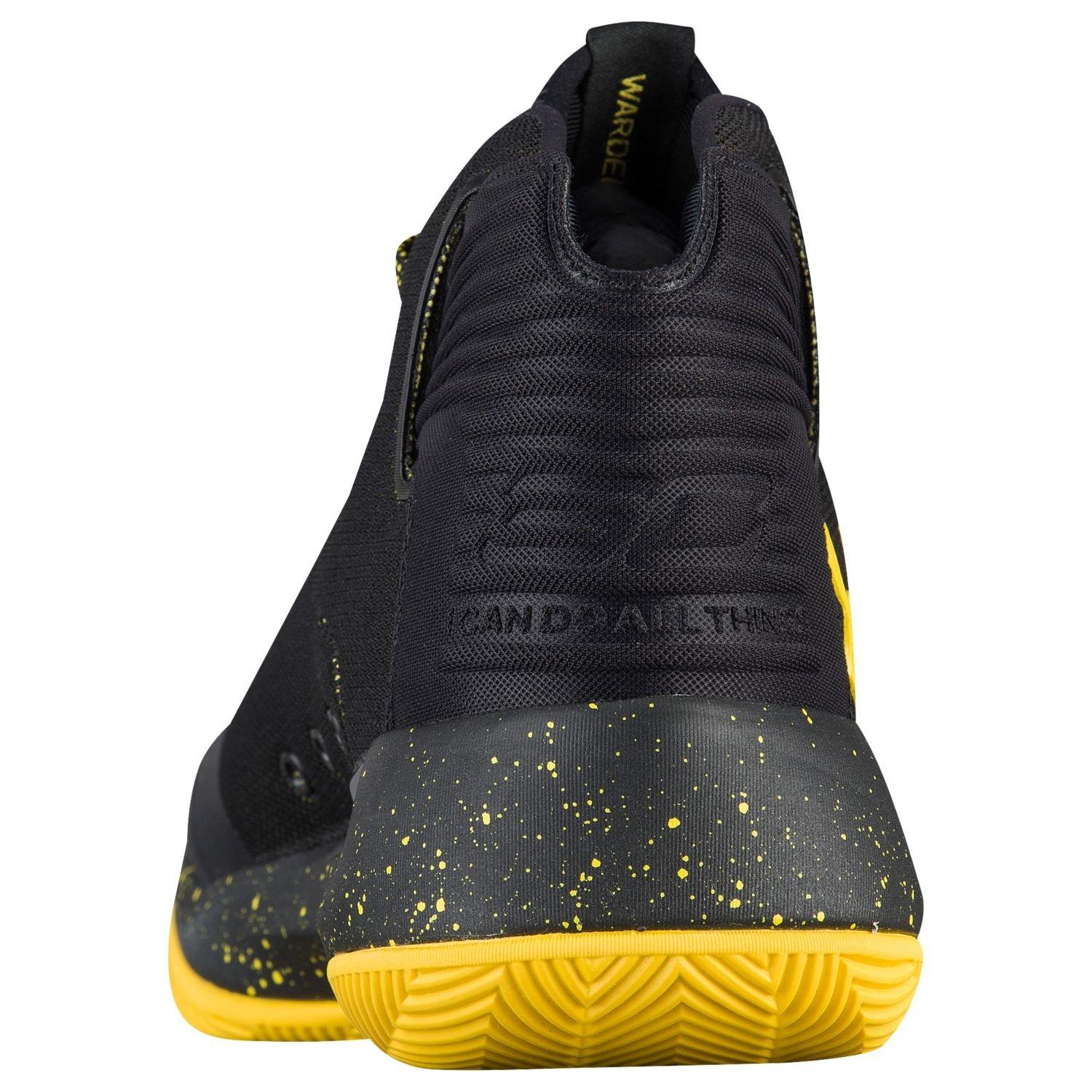 black and yellow stephen curry shoes