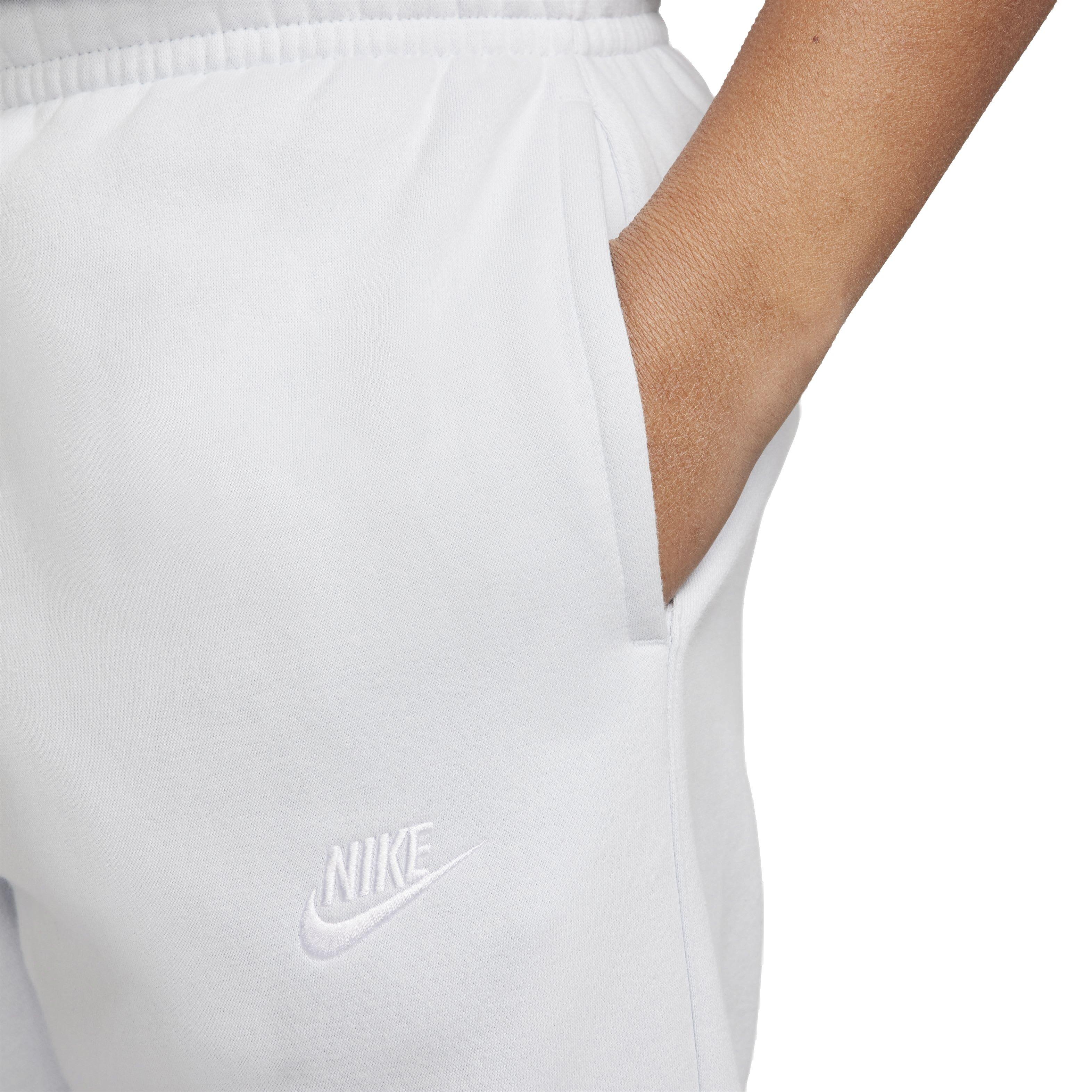 Nike Men's Sportswear Club Fleece Joggers - White - WHITE Thumbnail View 4