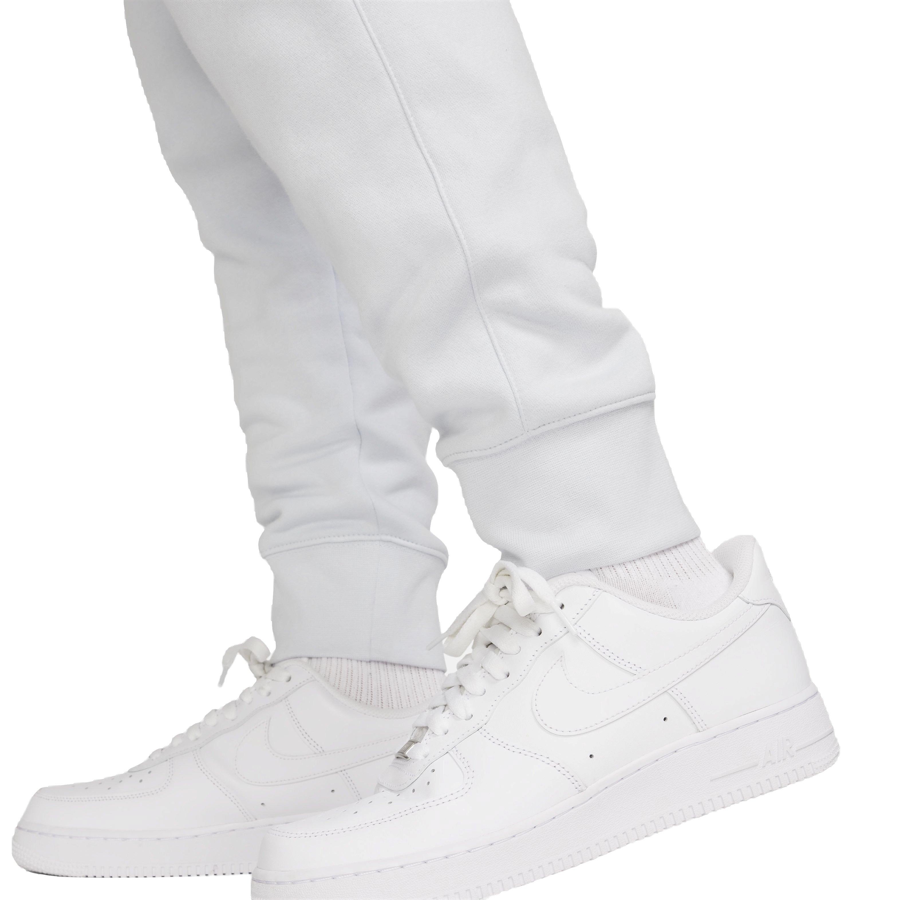 Nike Men's Sportswear Club Fleece Joggers - White - WHITE Thumbnail View 6