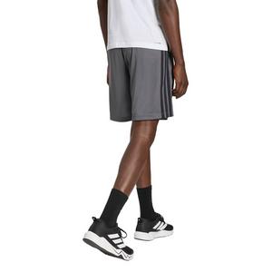 adidas Men's Workout Essentials Base 3-Stripes Pique 9" Shorts - Grey/Black