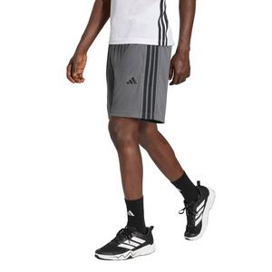 adidas Men's Workout Essentials Base 3-Stripes Pique 9" Shorts - Grey/Black