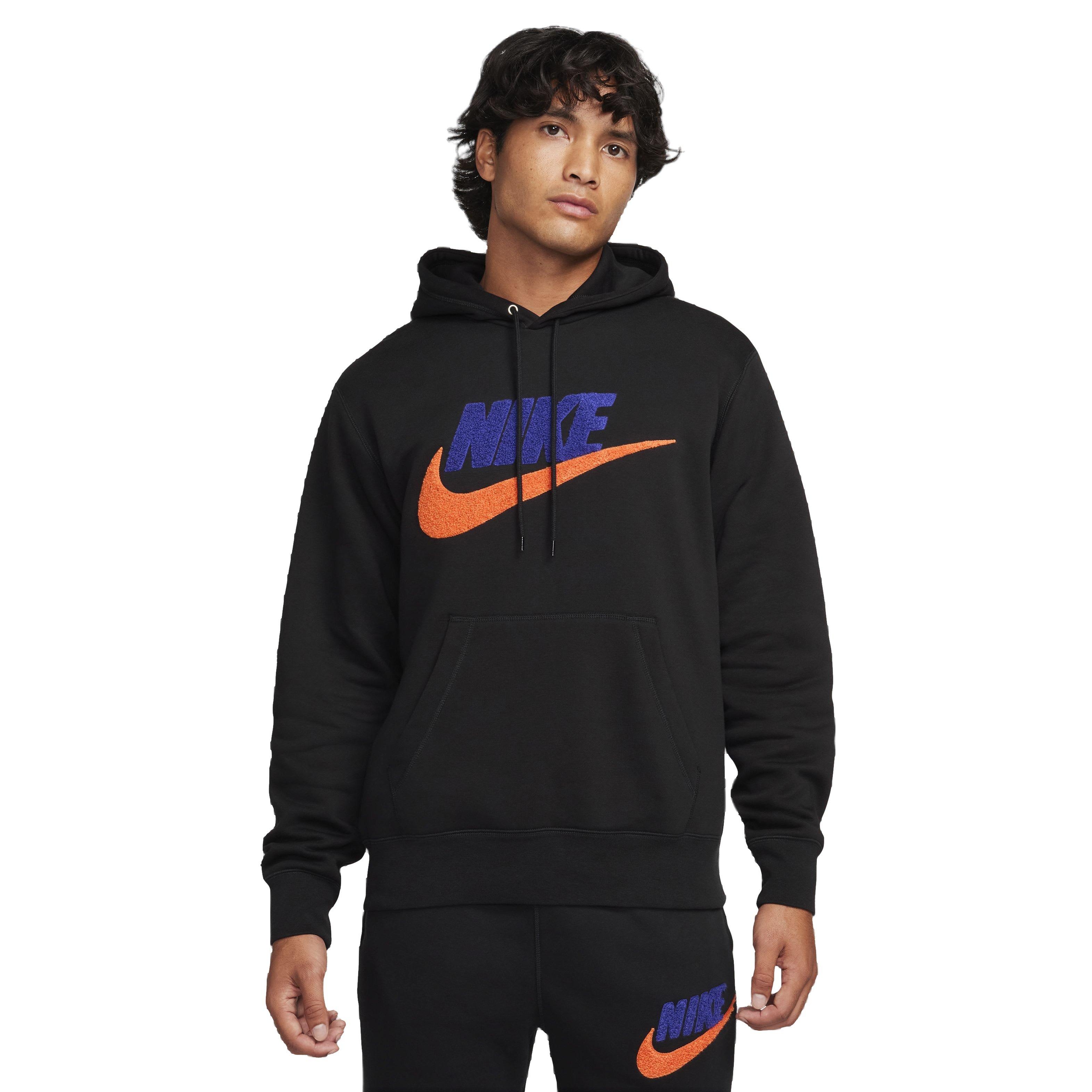 Nike Men's Club Fleece Pullover Hoodie - BLACK Thumbnail View 1