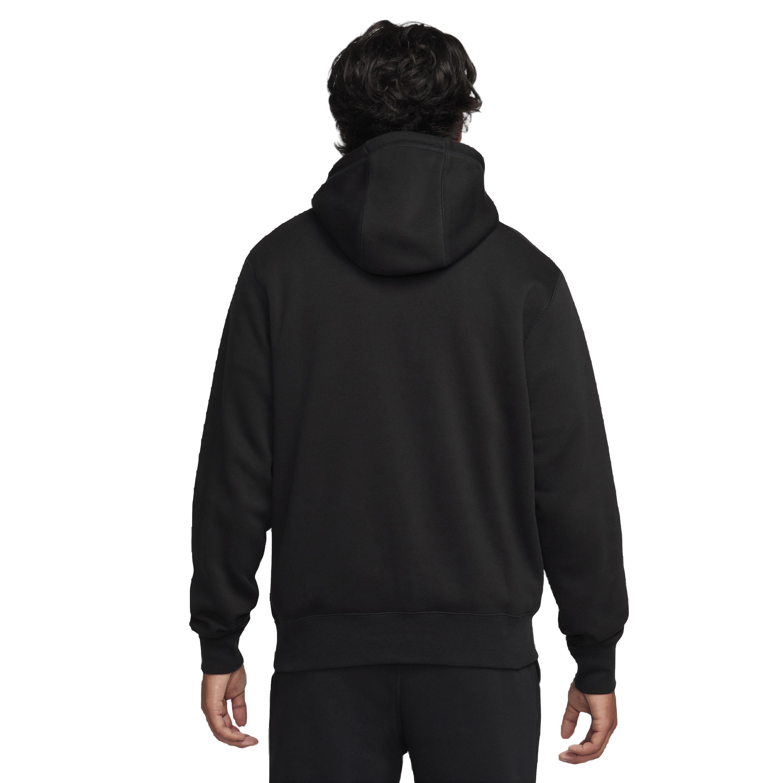 Nike Men's Club Fleece Pullover Hoodie - BLACK Thumbnail View 2