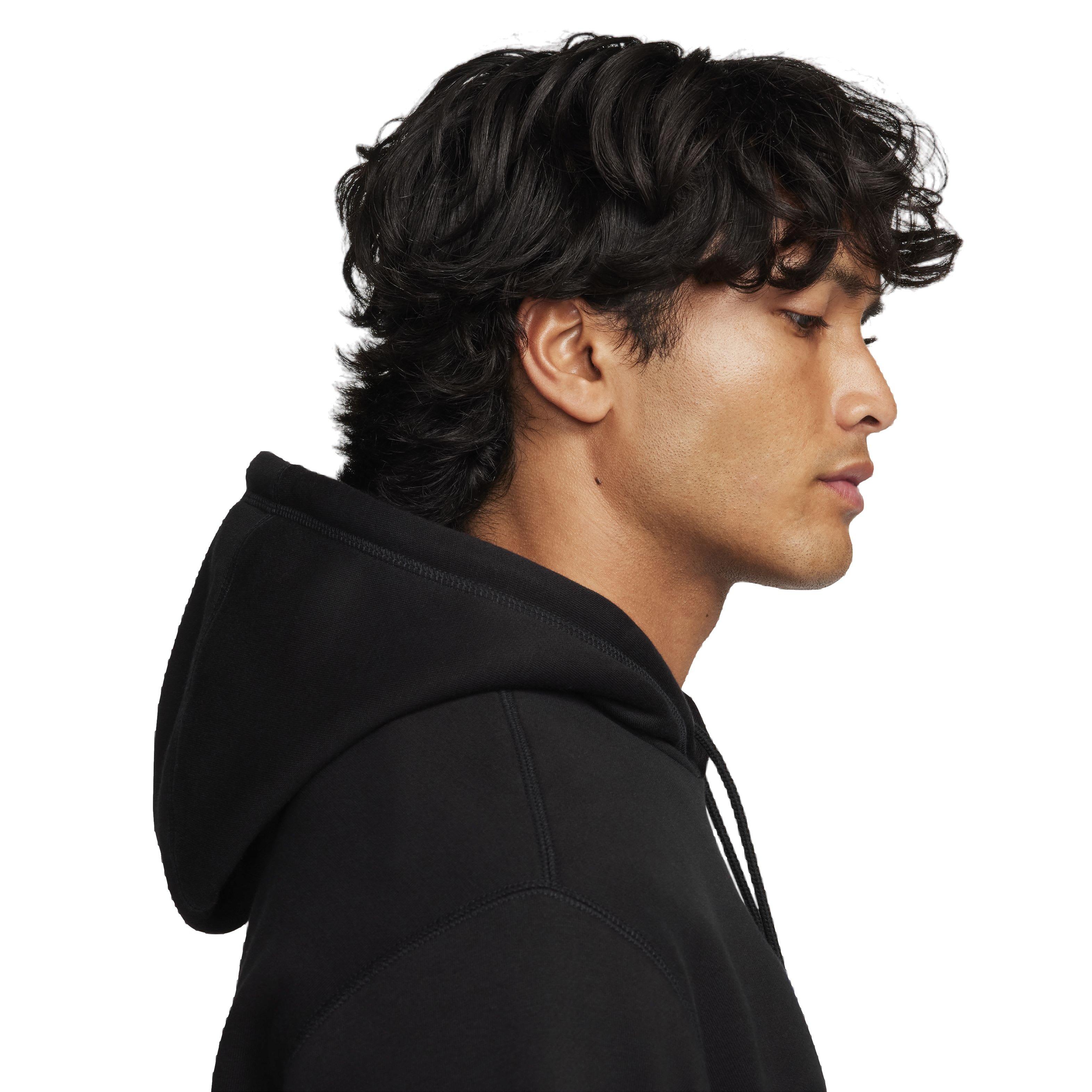 Nike Men's Club Fleece Pullover Hoodie - BLACK Thumbnail View 5