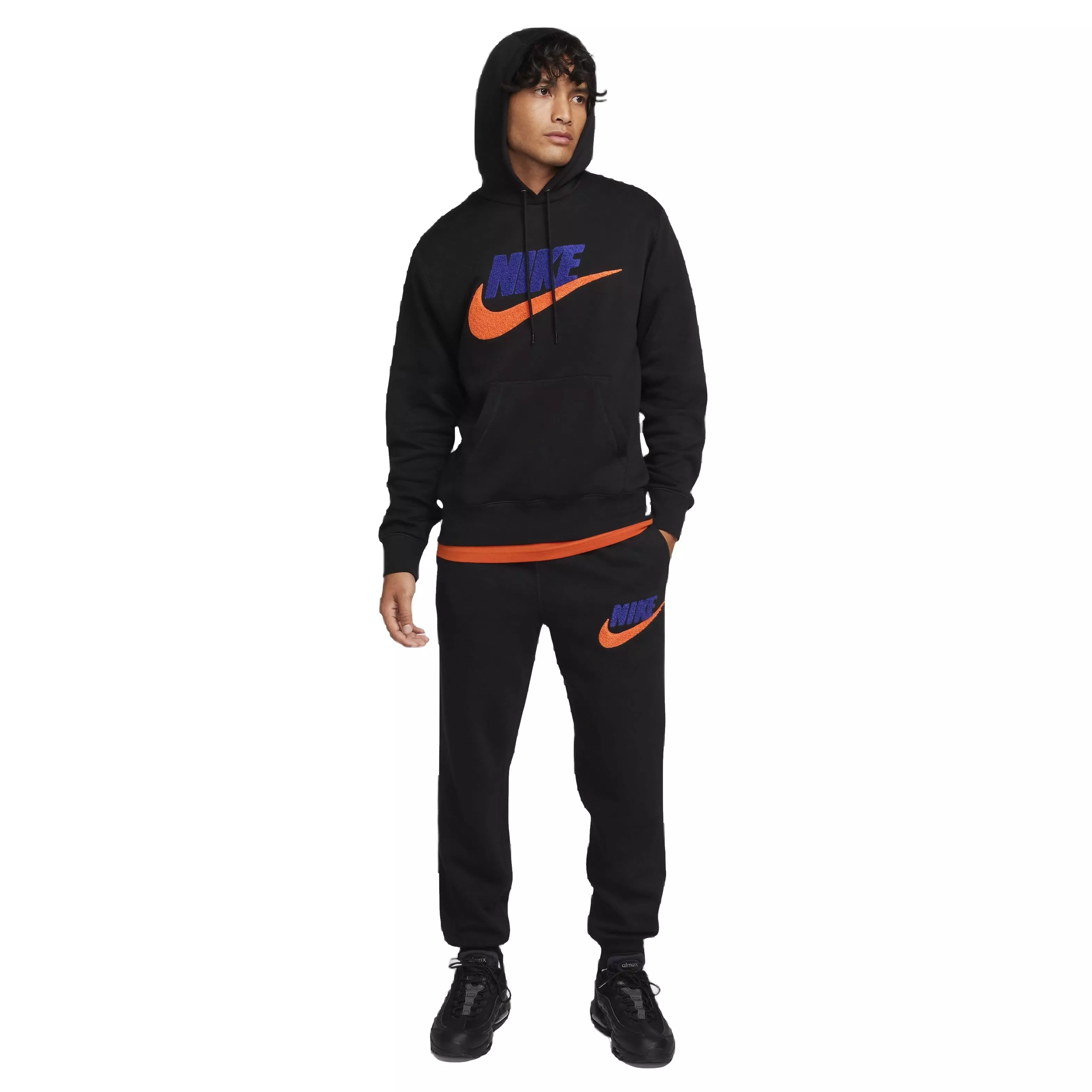 Nike Men's Club Fleece Pullover Hoodie - BLACK