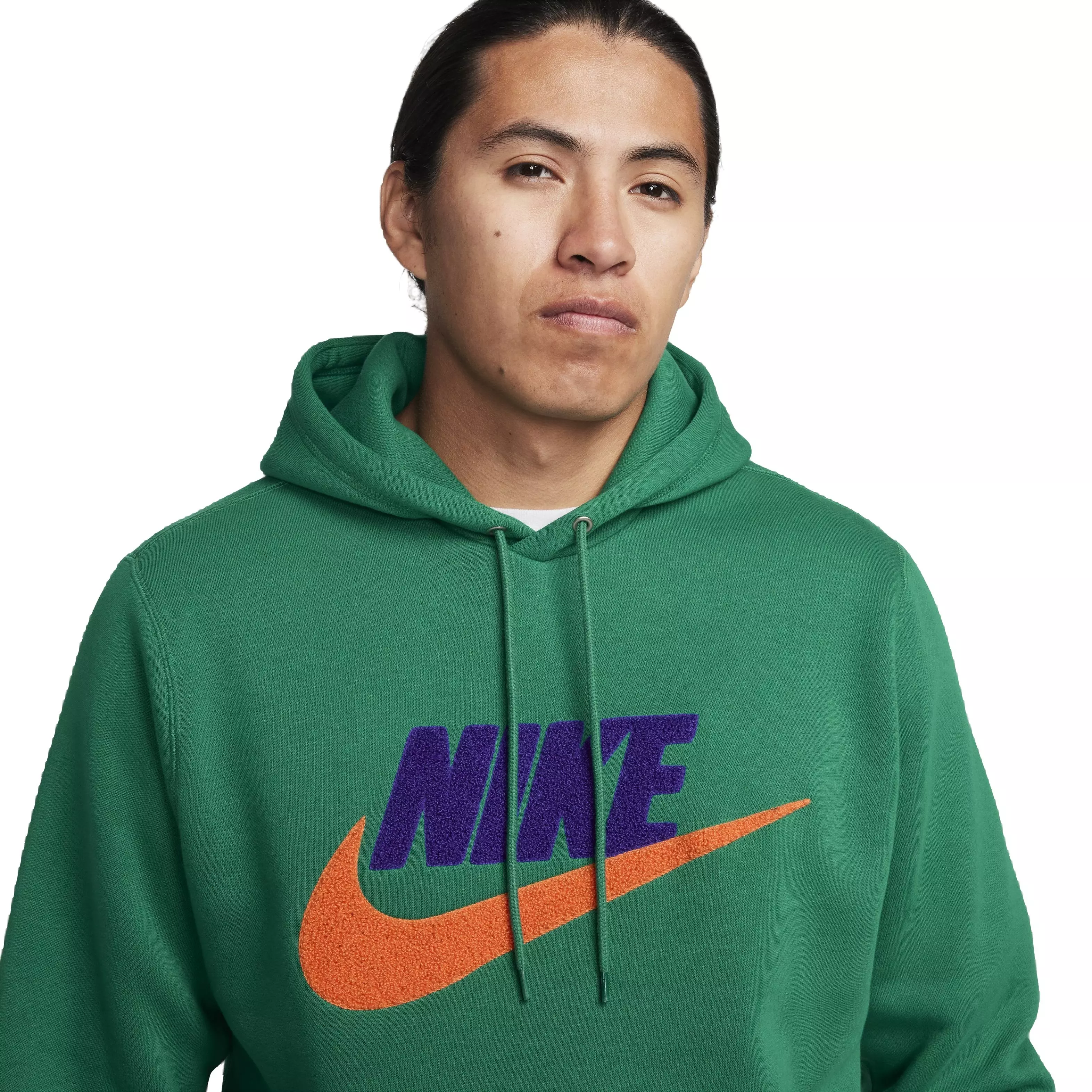 Nike Men's Club Fleece Pullover Hoodie - GREEN