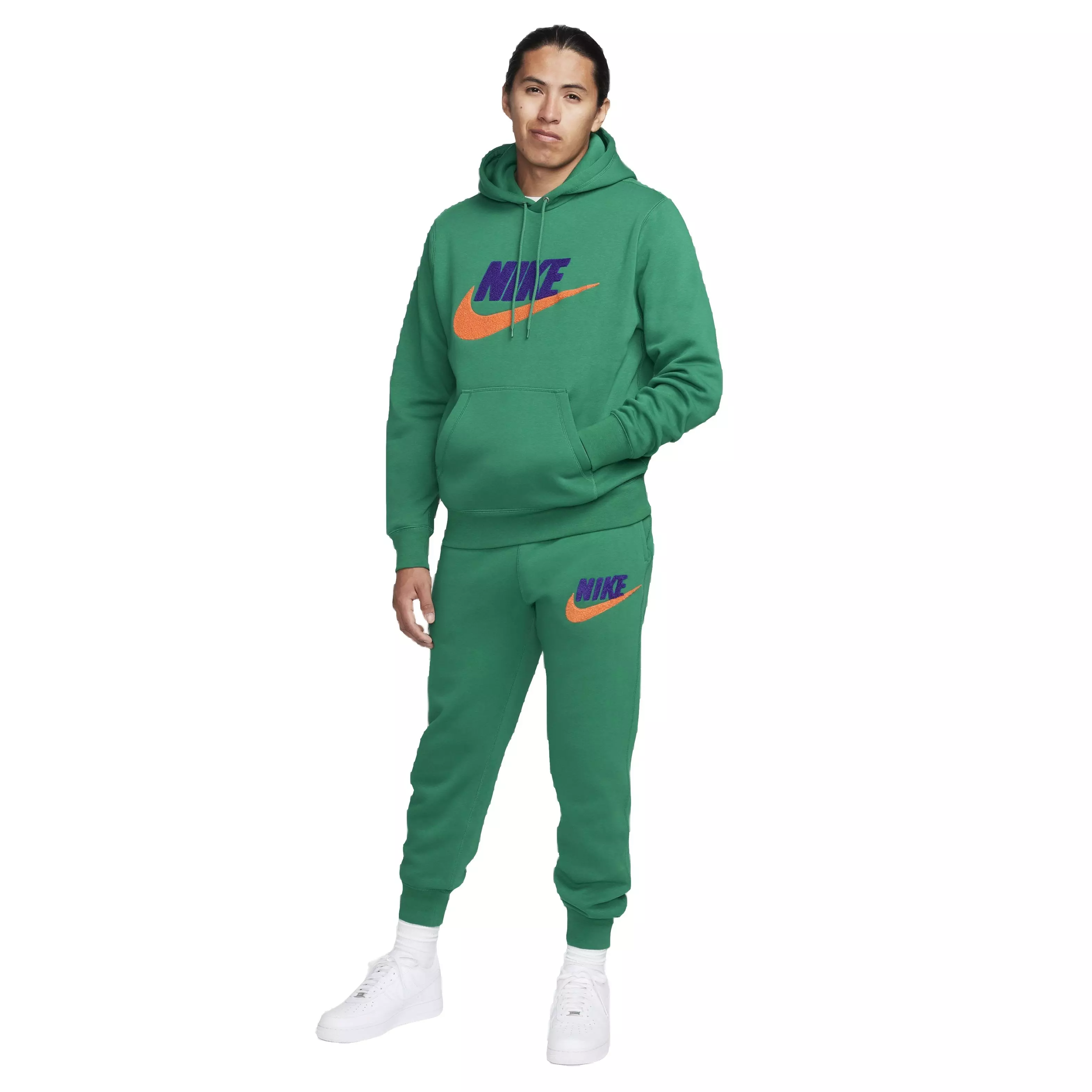 Nike Men's Club Fleece Pullover Hoodie - GREEN