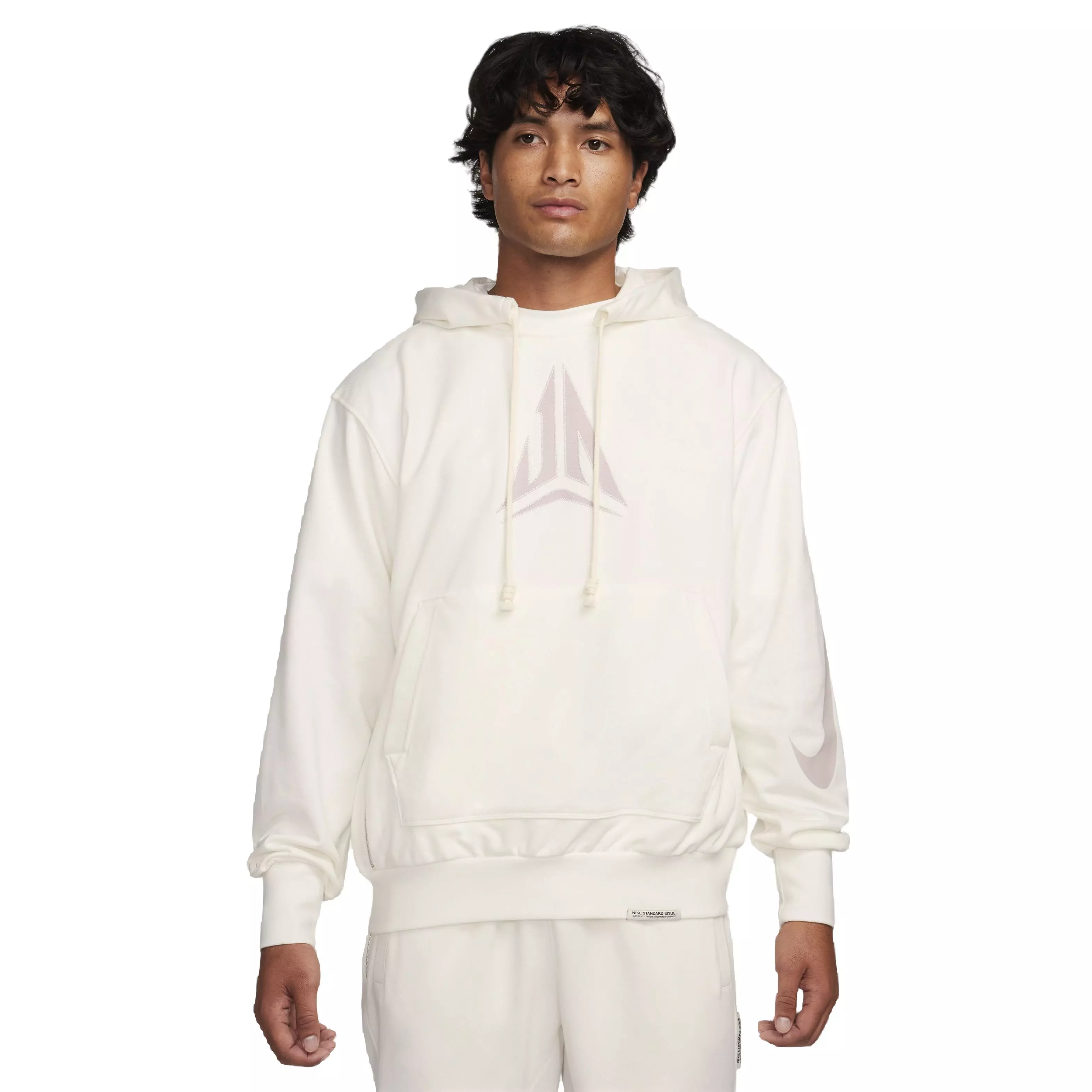 Nike Men's Ja Standard Issue Dri-FIT Pullover Basketball Hoodie - WHITE