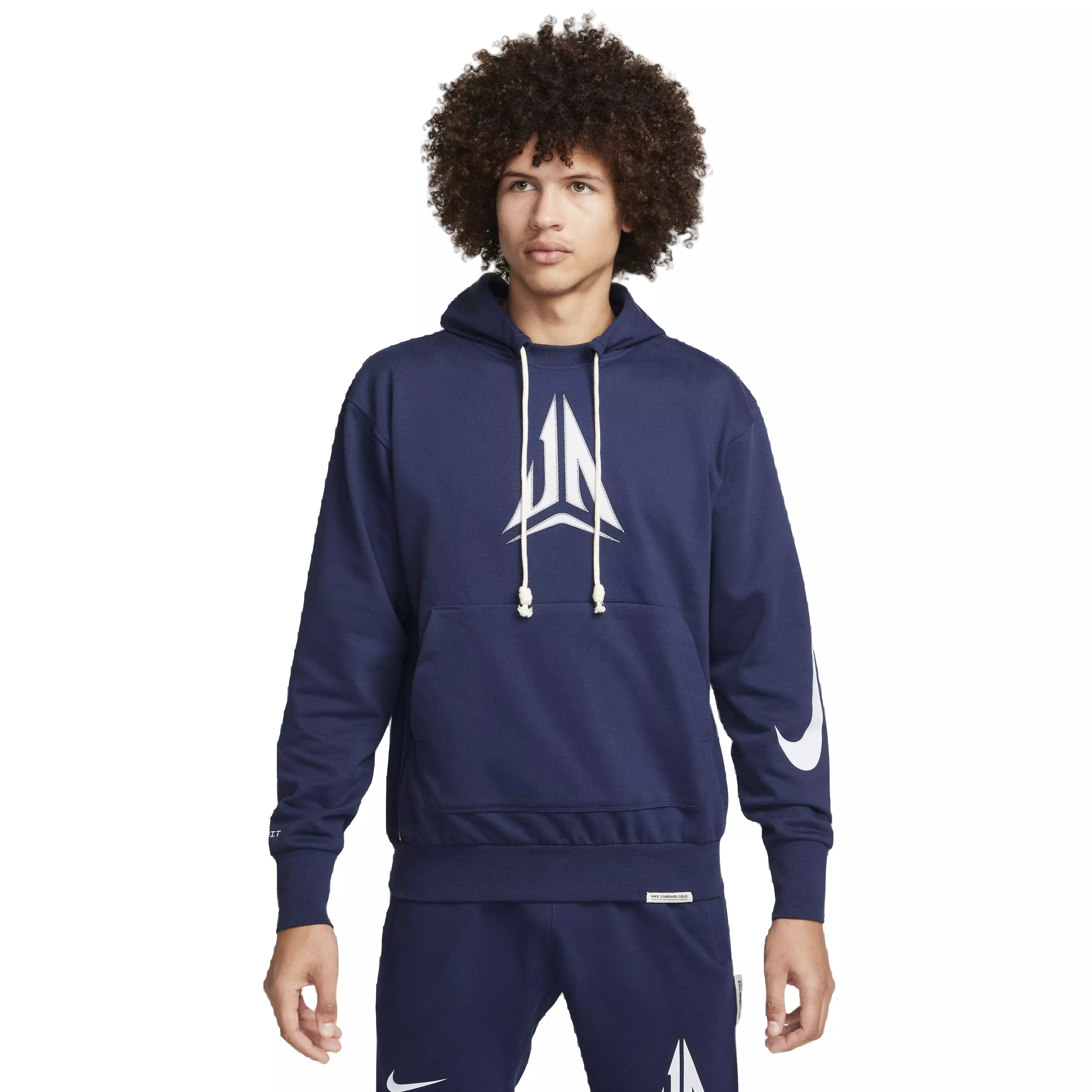 Nike Men's Ja Standard Issue Dri-FIT Pullover Basketball Hoodie - BLUE