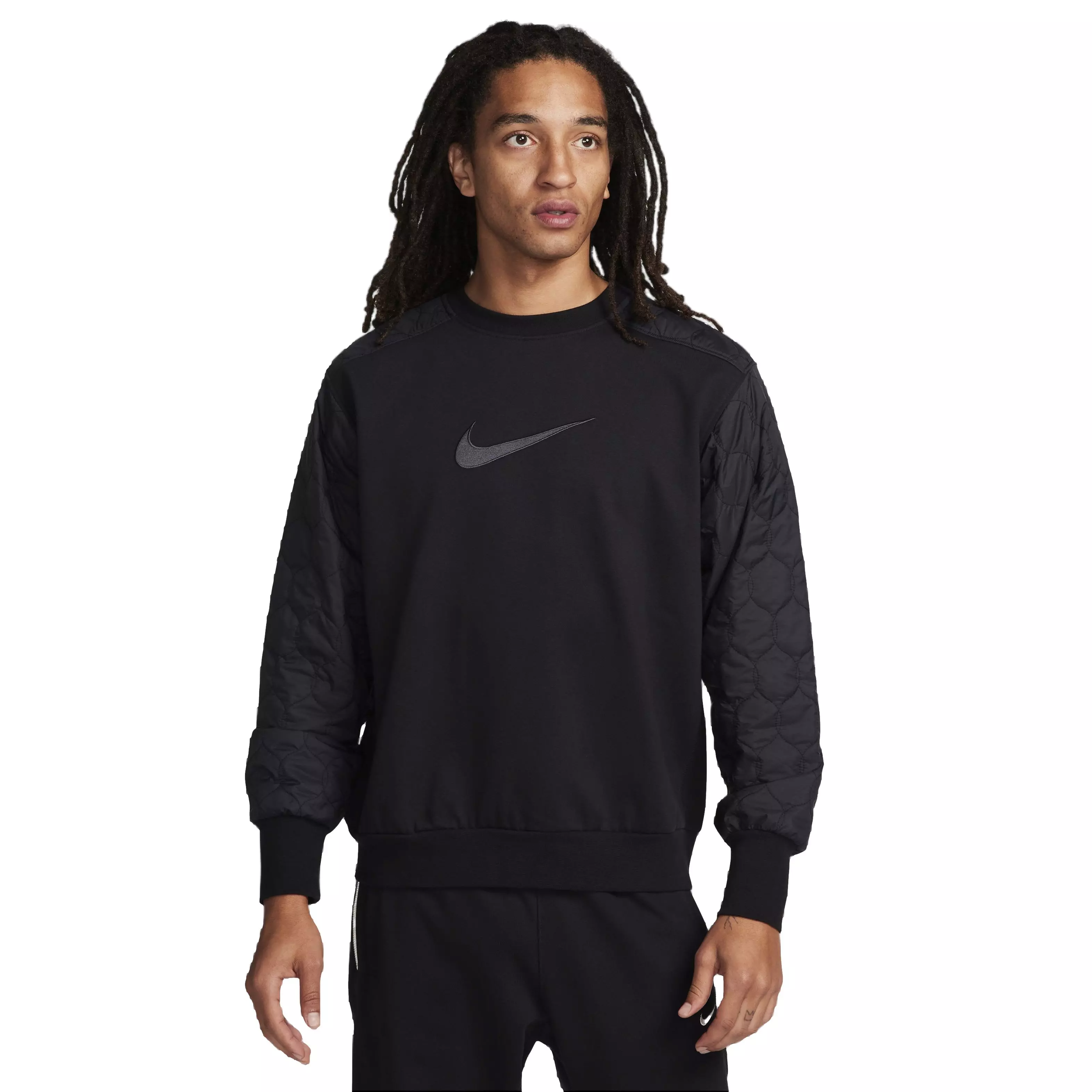 Nike Men's Standard Issue Basketball Crew-Neck Sweatshirt - BLACK