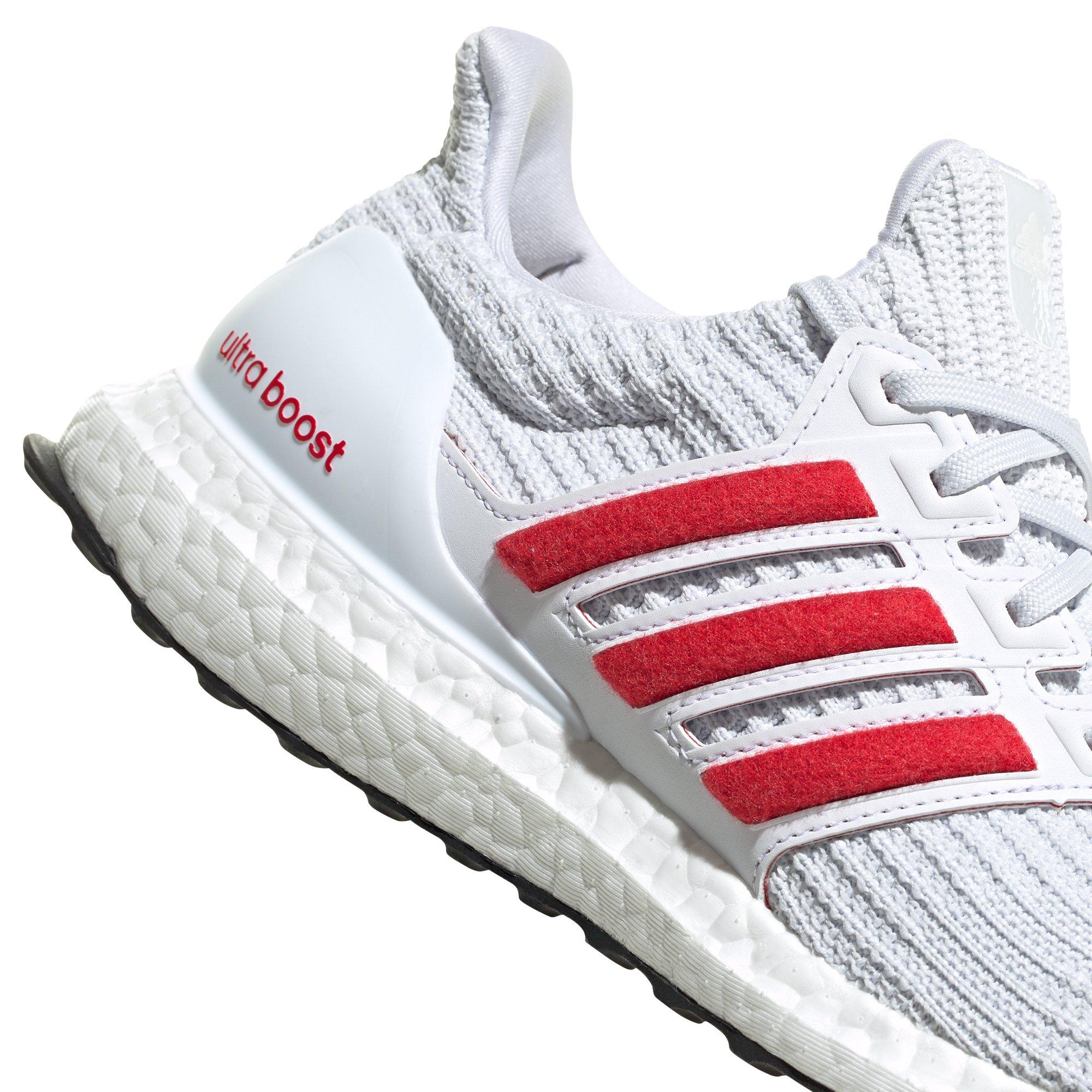 Adidas ultra boost on sale white with red