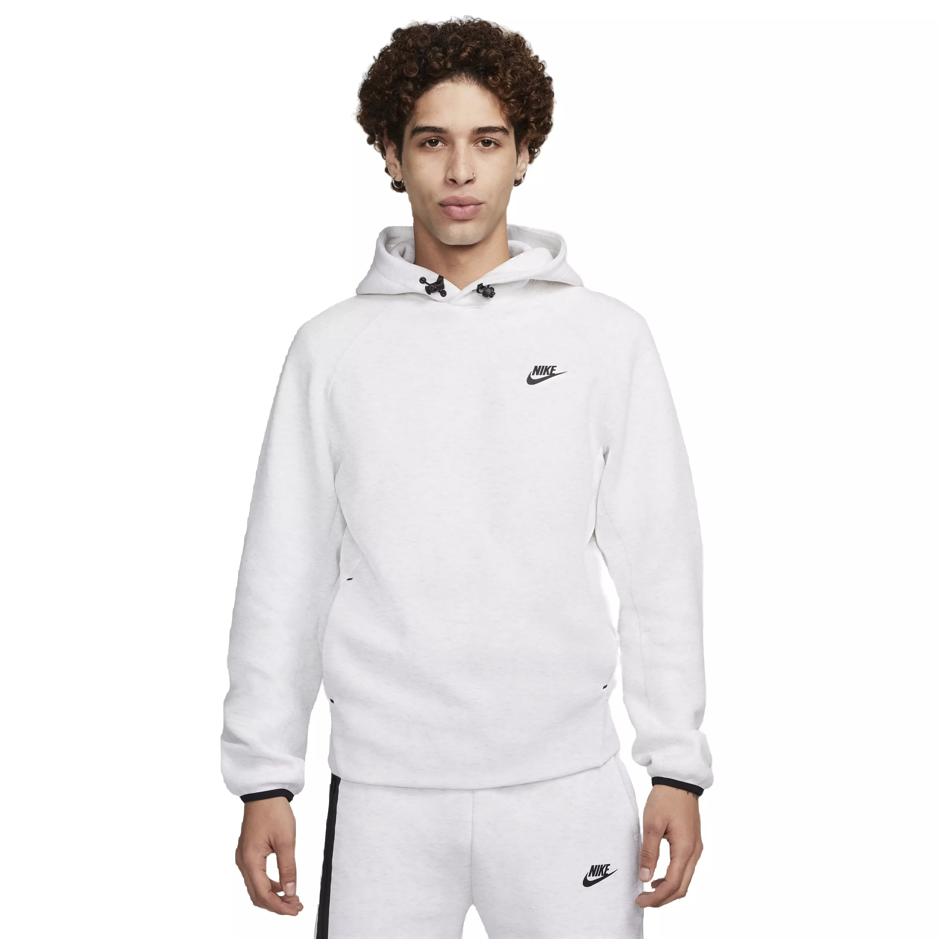 Nike Men's Sportswear Tech Fleece Pullover Hoodie - White - WHITE