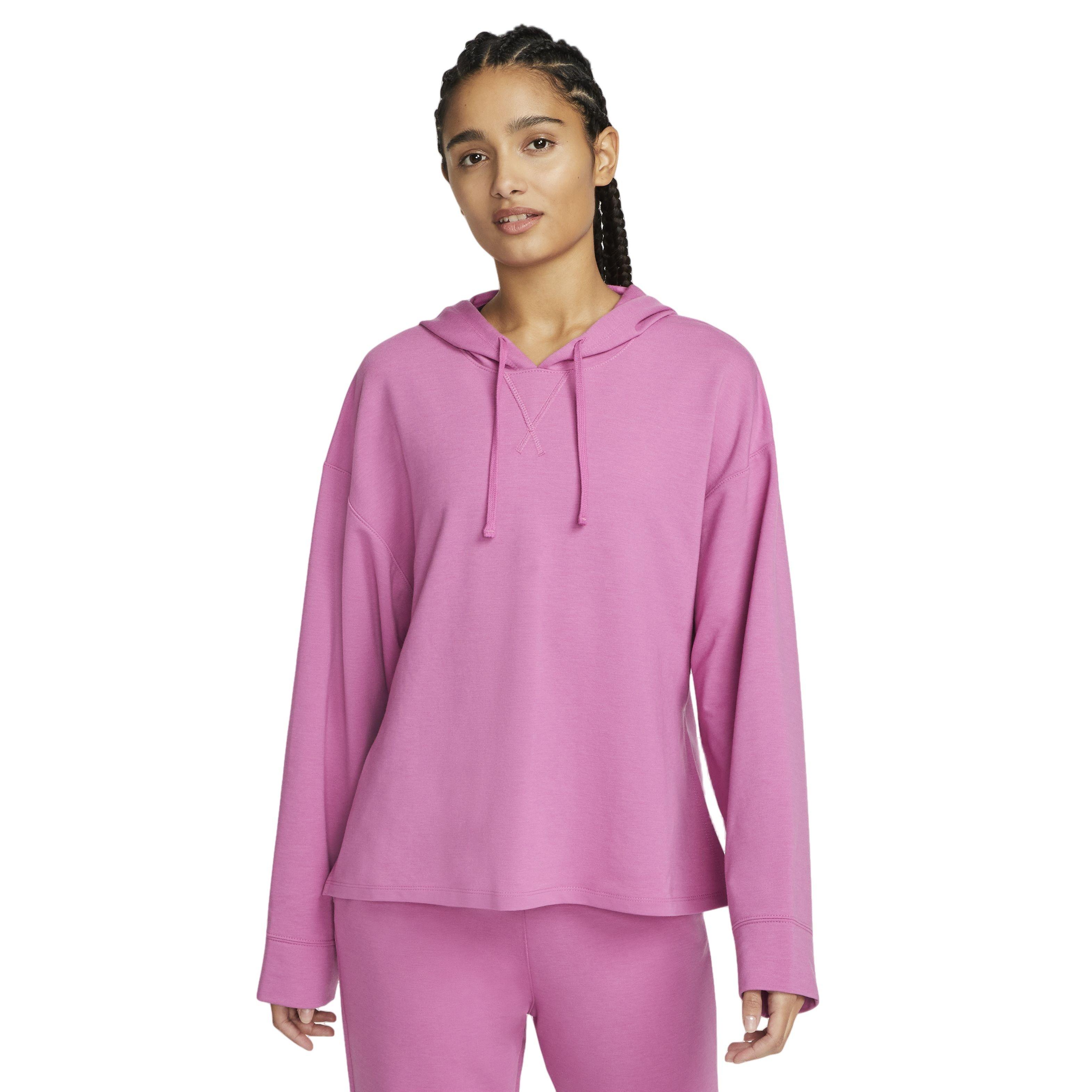 Nike Women's Dri-FIT Fleece Cardi Hoodie-Pink - PINK Thumbnail View 1