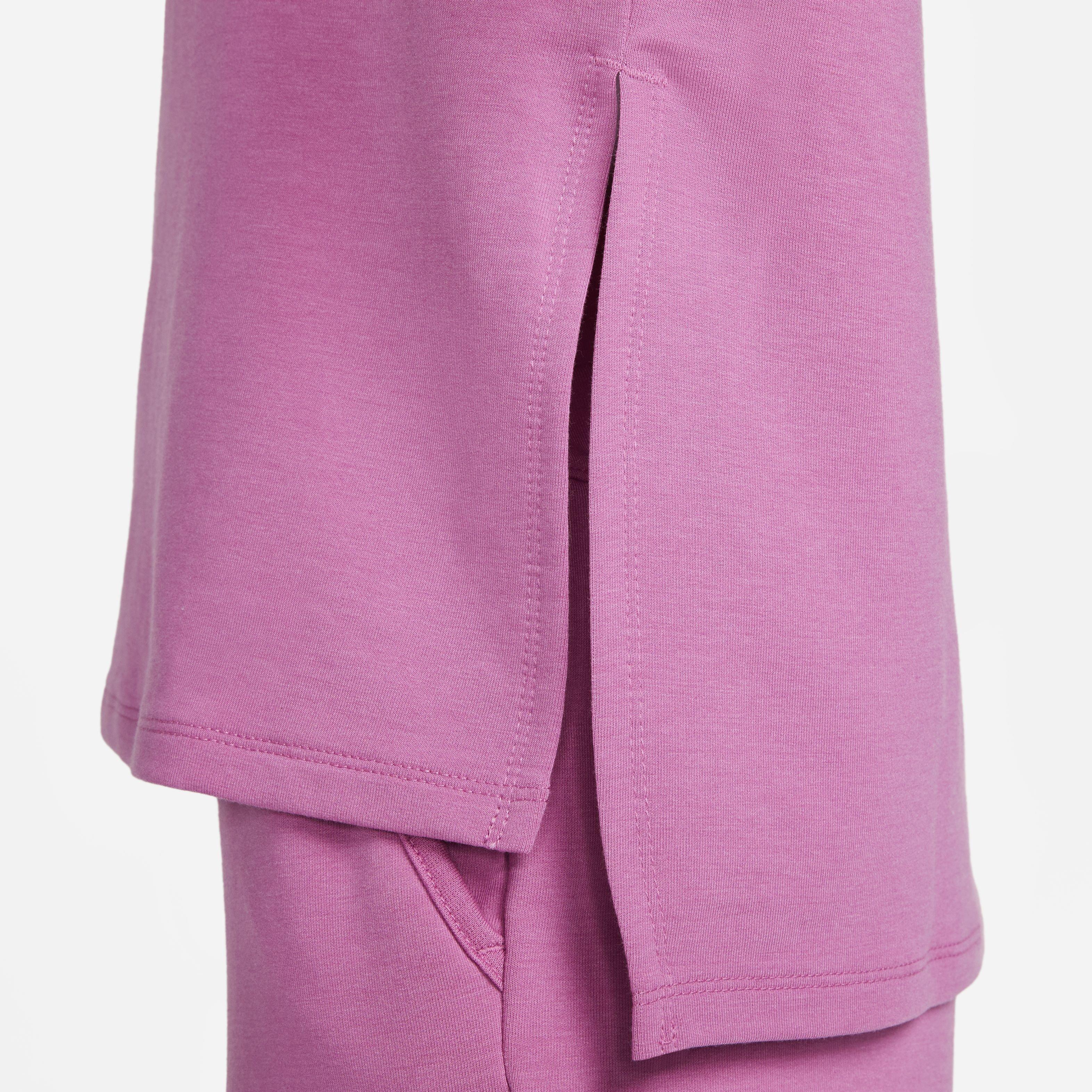 Nike Women's Dri-FIT Fleece Cardi Hoodie-Pink - PINK Thumbnail View 4