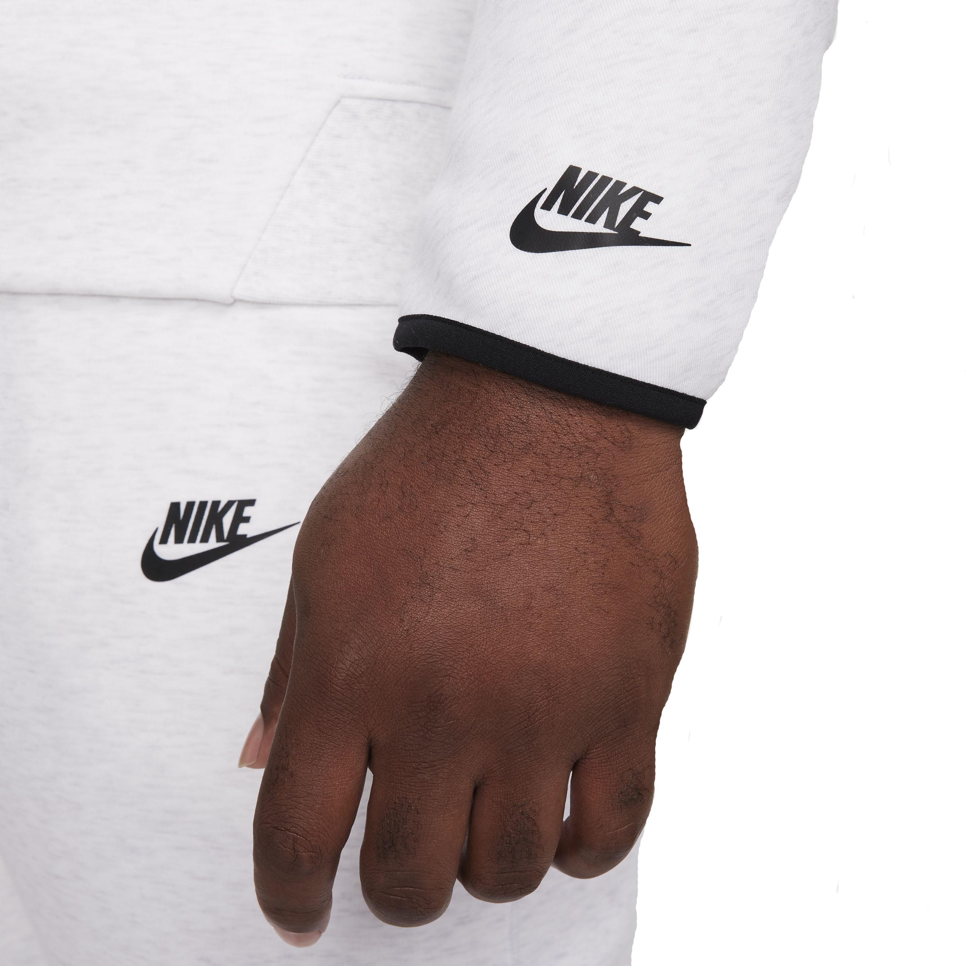 Nike Men's Sportswear Tech Fleece 1/2 Zip Sweatshirt - White - WHITE Thumbnail View 8