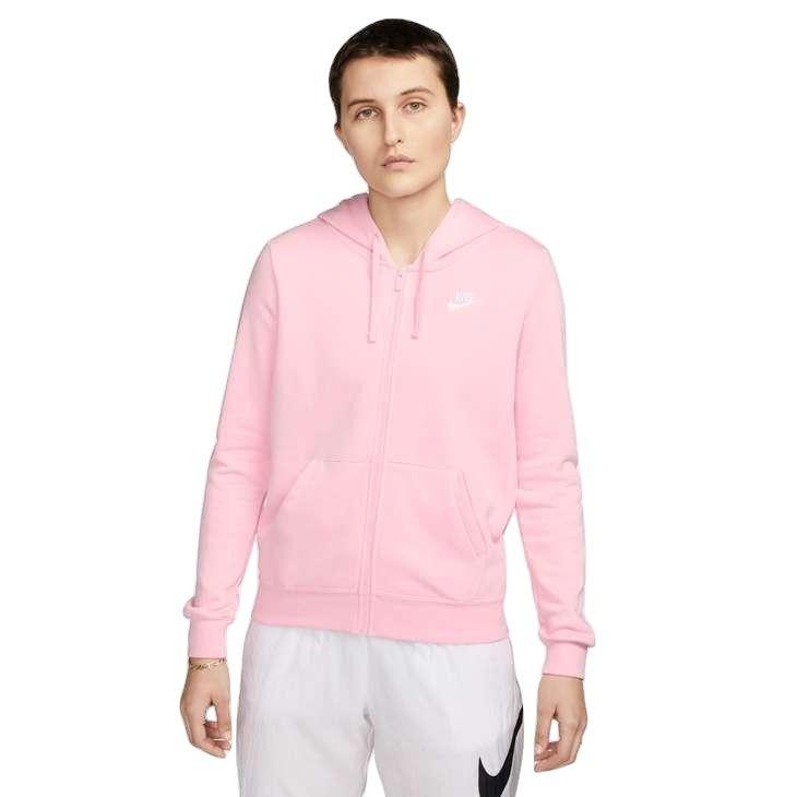 Pink nike zip up hoodie sale