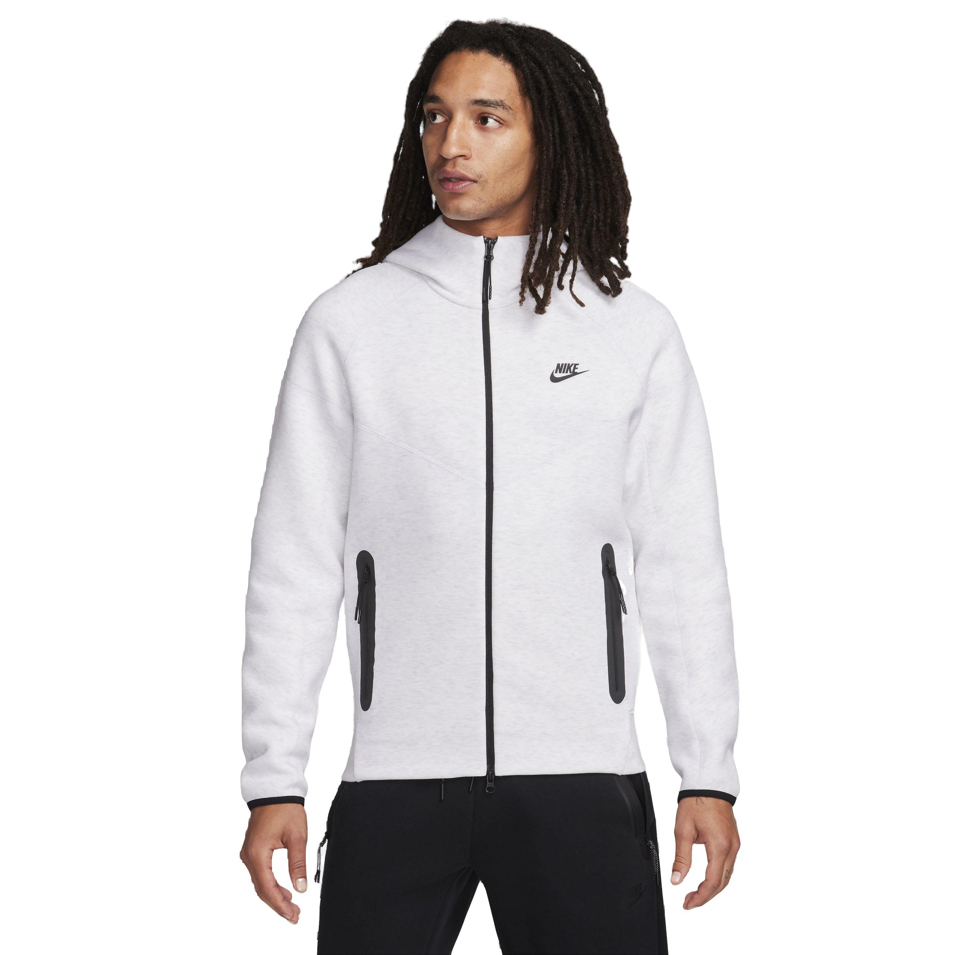 Nike Men's Sportswear Tech Fleece Windrunner Full-Zip Jacket - WHITE Thumbnail View 1