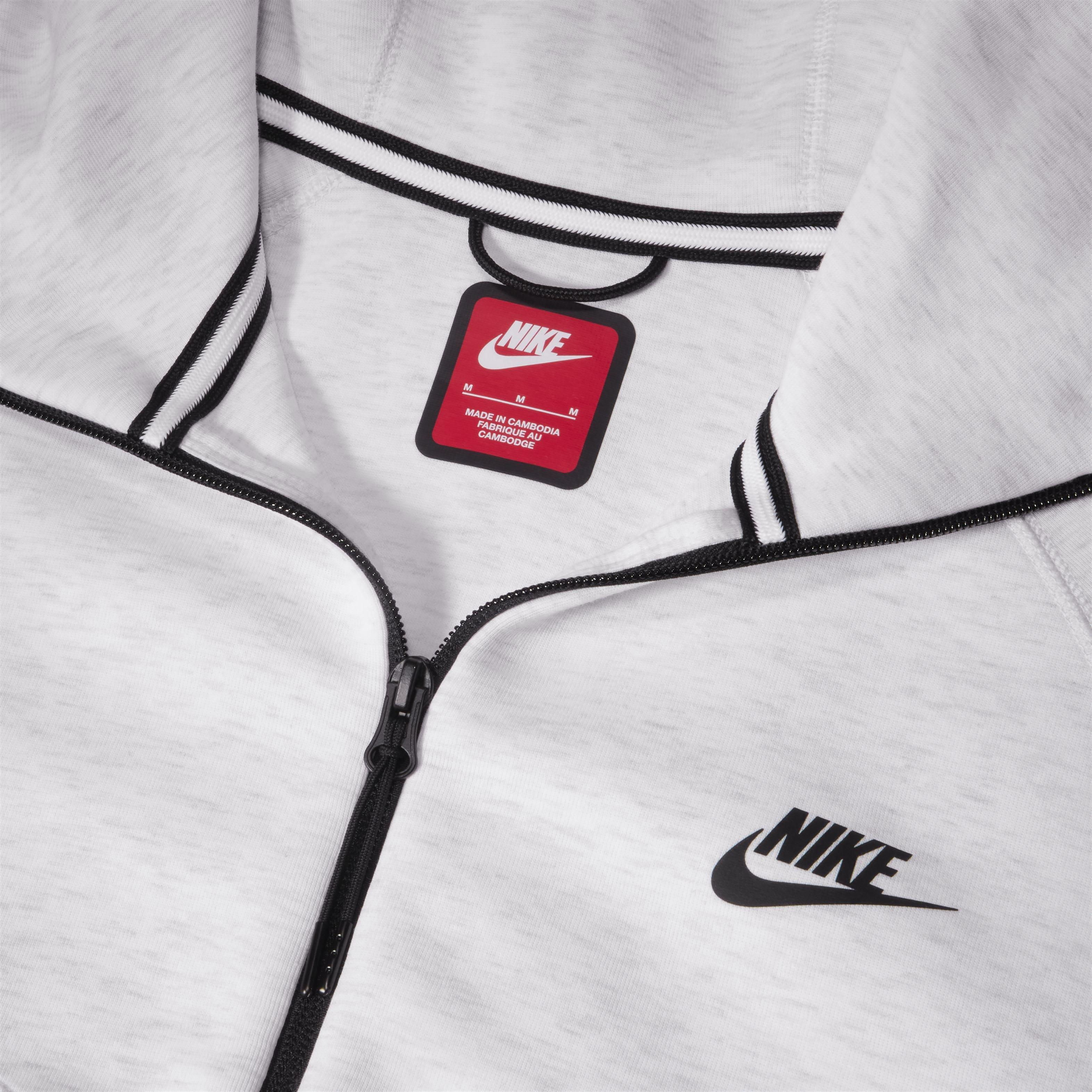 Nike Men's Sportswear Tech Fleece Windrunner Full-Zip Jacket - WHITE Thumbnail View 4
