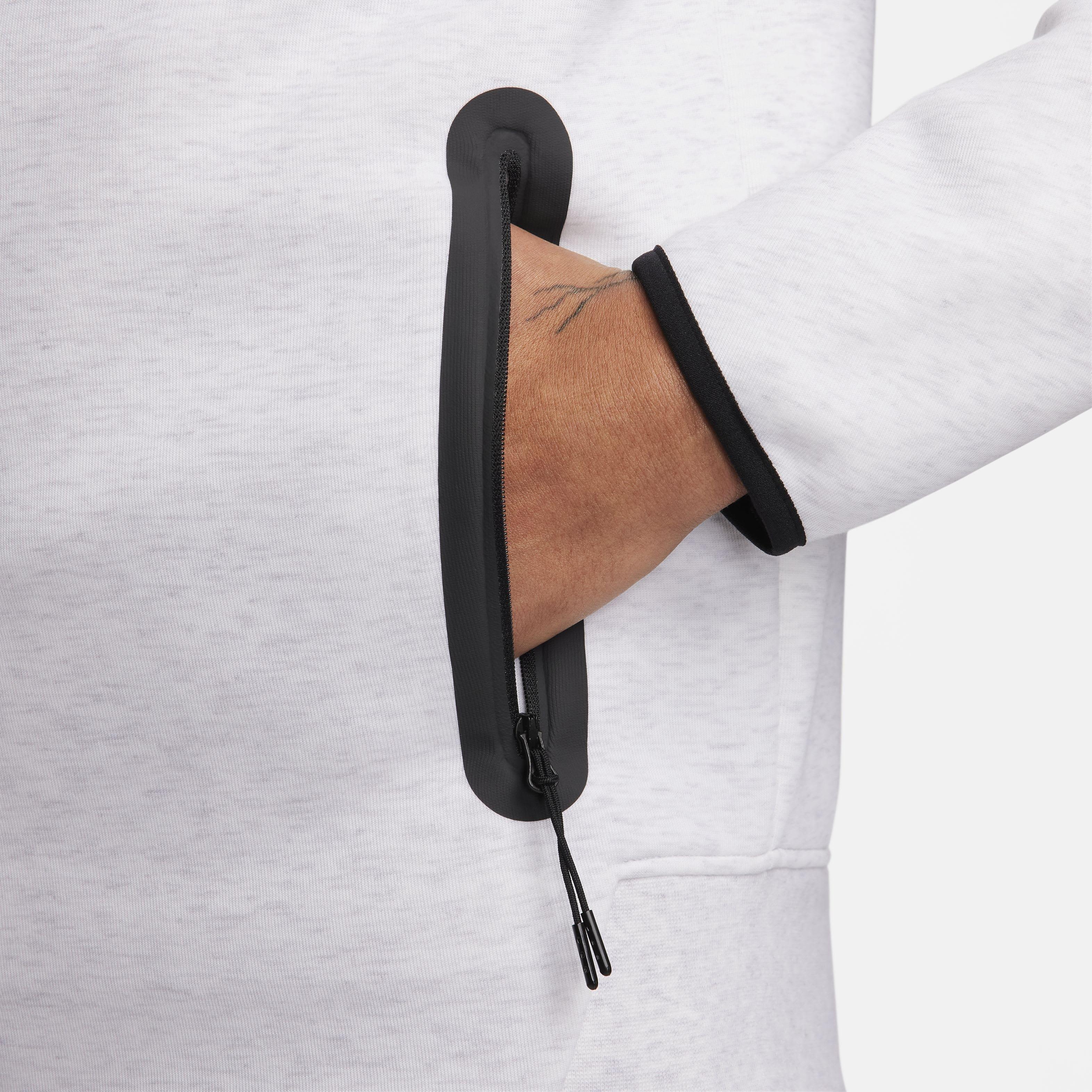 Nike Men's Sportswear Tech Fleece Windrunner Full-Zip Jacket - WHITE Thumbnail View 7