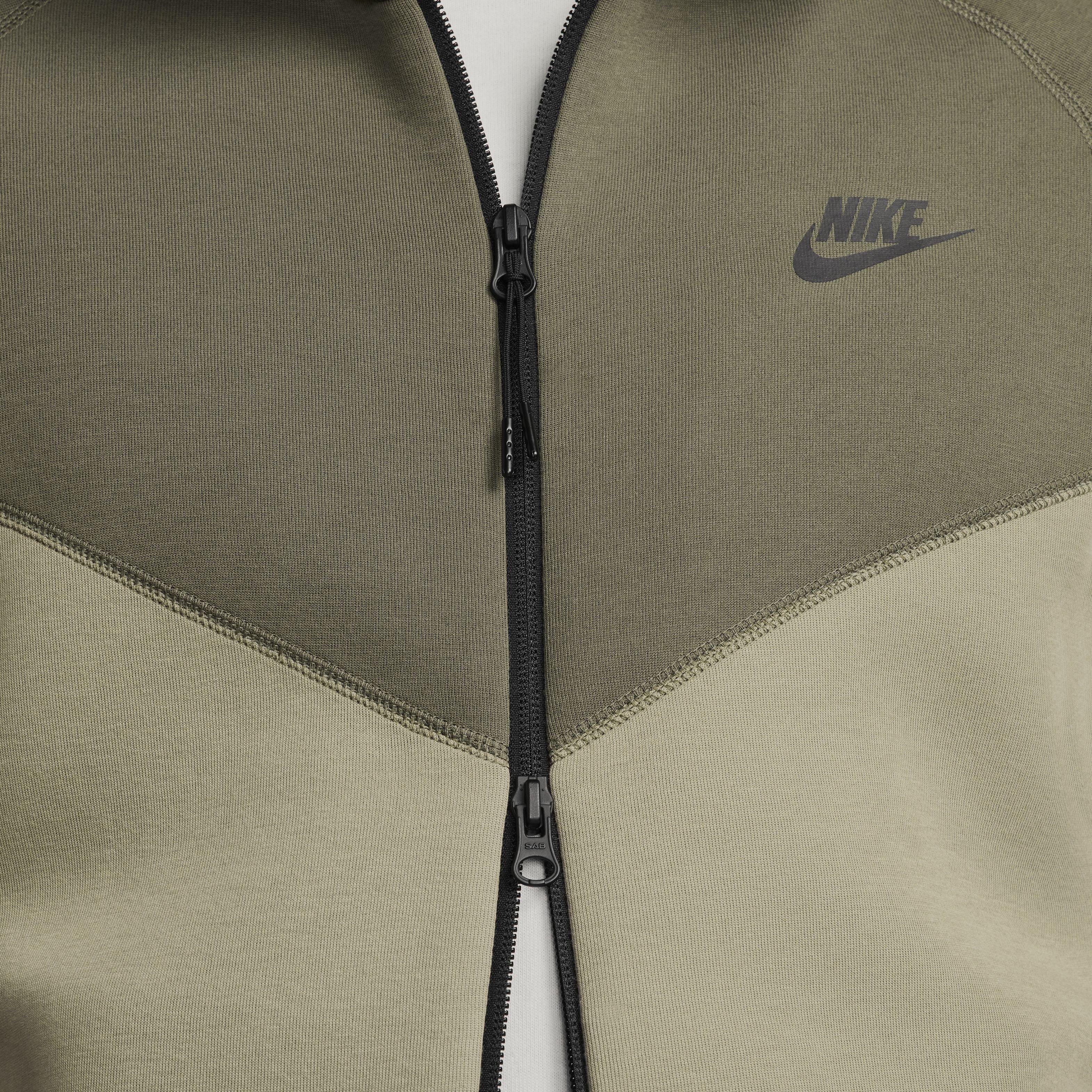 Nike Men's Sportswear Tech Fleece Windrunner Full-Zip Jacket - BROWN Thumbnail View 6