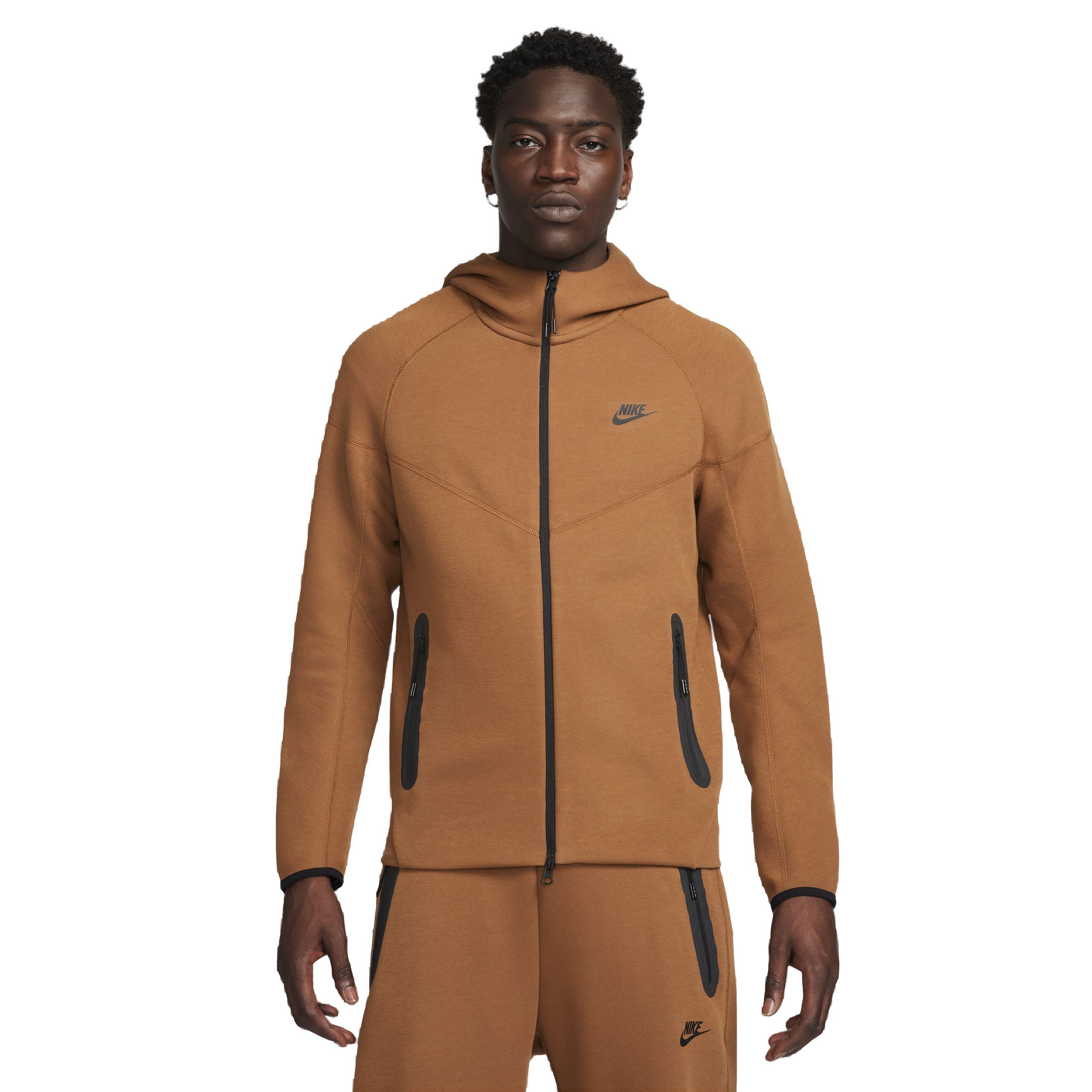 Nike Men's Sportswear Tech Fleece Windrunner Full-Zip Jacket - TAN Thumbnail View 1