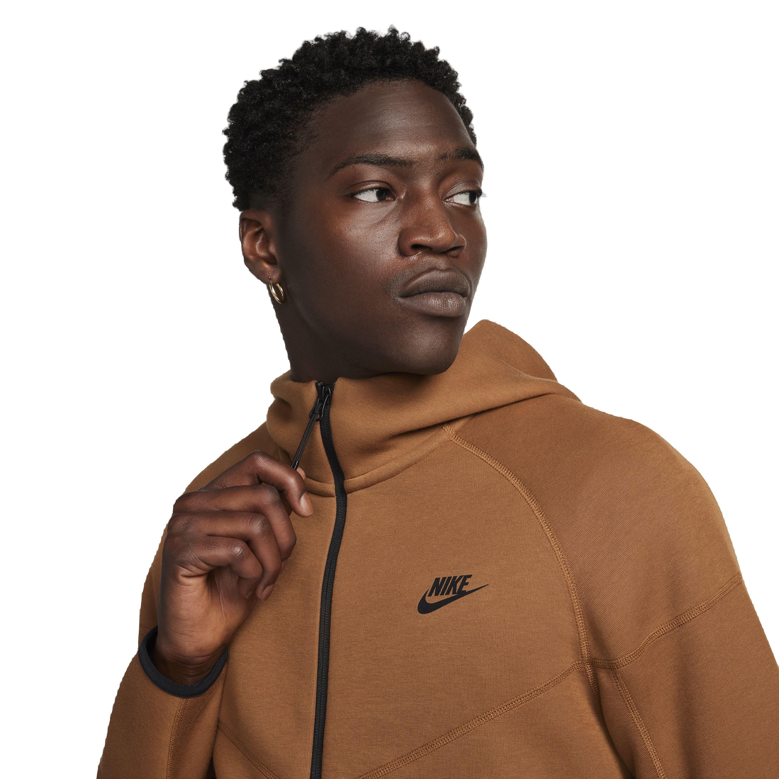 Nike Men's Sportswear Tech Fleece Windrunner Full-Zip Jacket - TAN Thumbnail View 3