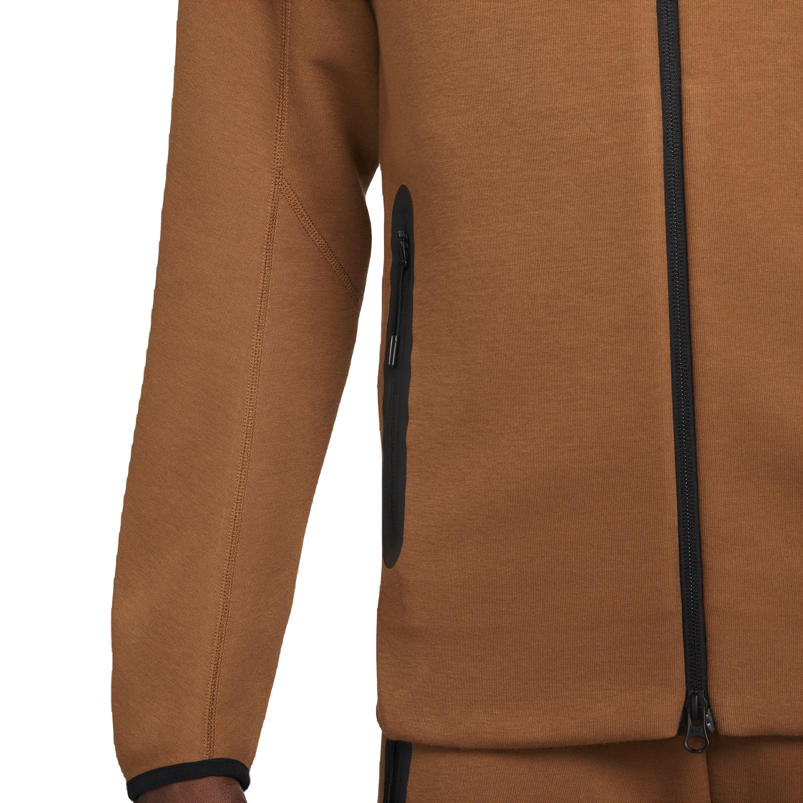 Nike Men's Sportswear Tech Fleece Windrunner Full-Zip Jacket - TAN Thumbnail View 6