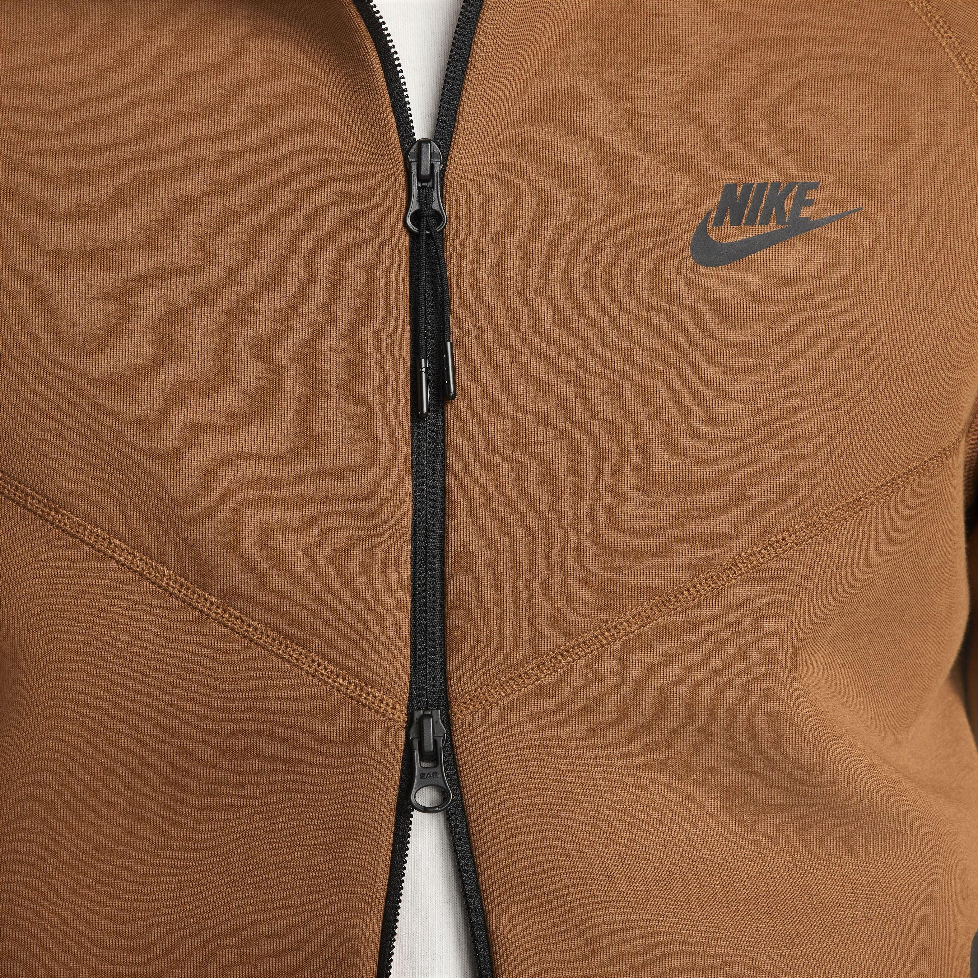 Nike Men's Sportswear Tech Fleece Windrunner Full-Zip Jacket - TAN Thumbnail View 7