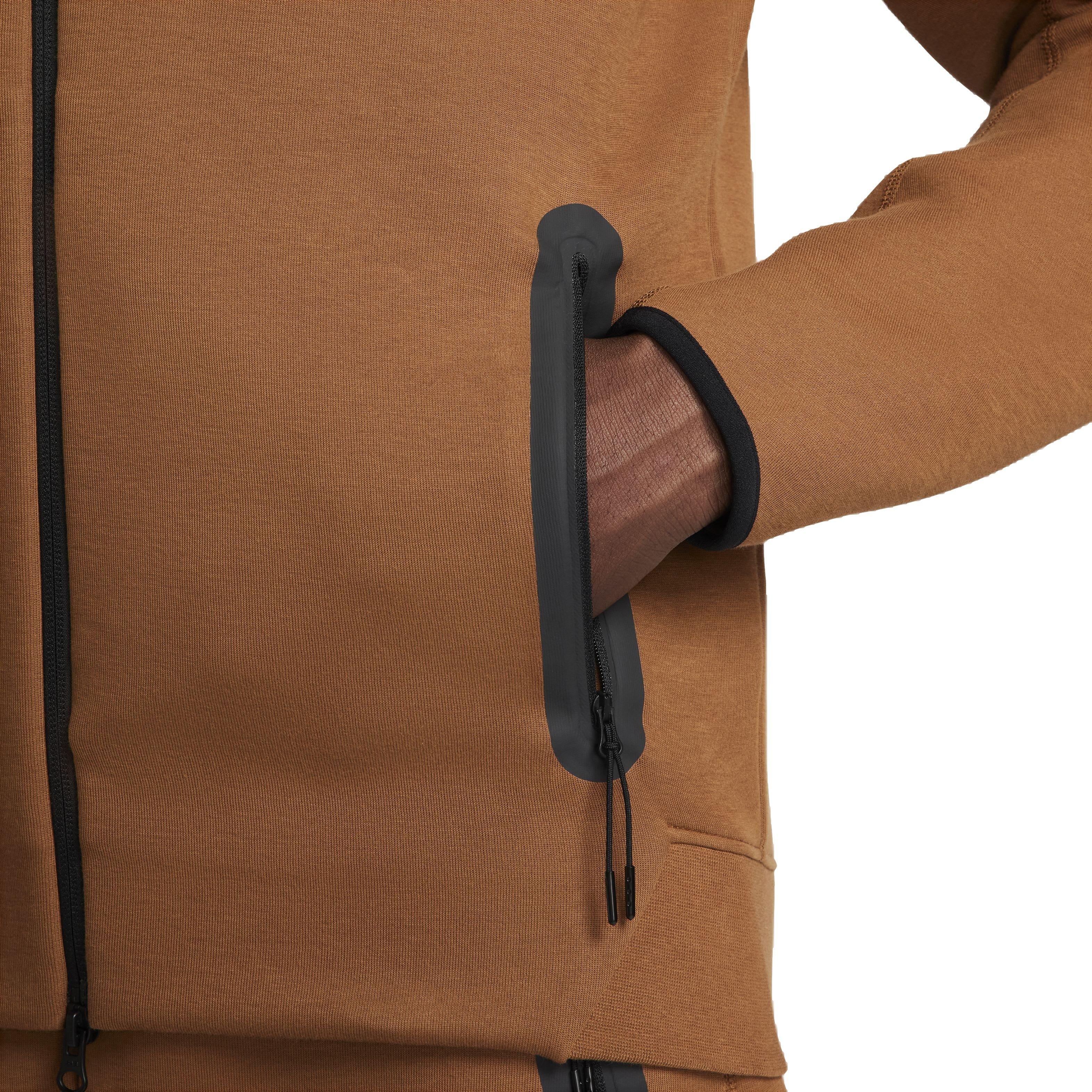 Nike Men's Sportswear Tech Fleece Windrunner Full-Zip Jacket - TAN Thumbnail View 8