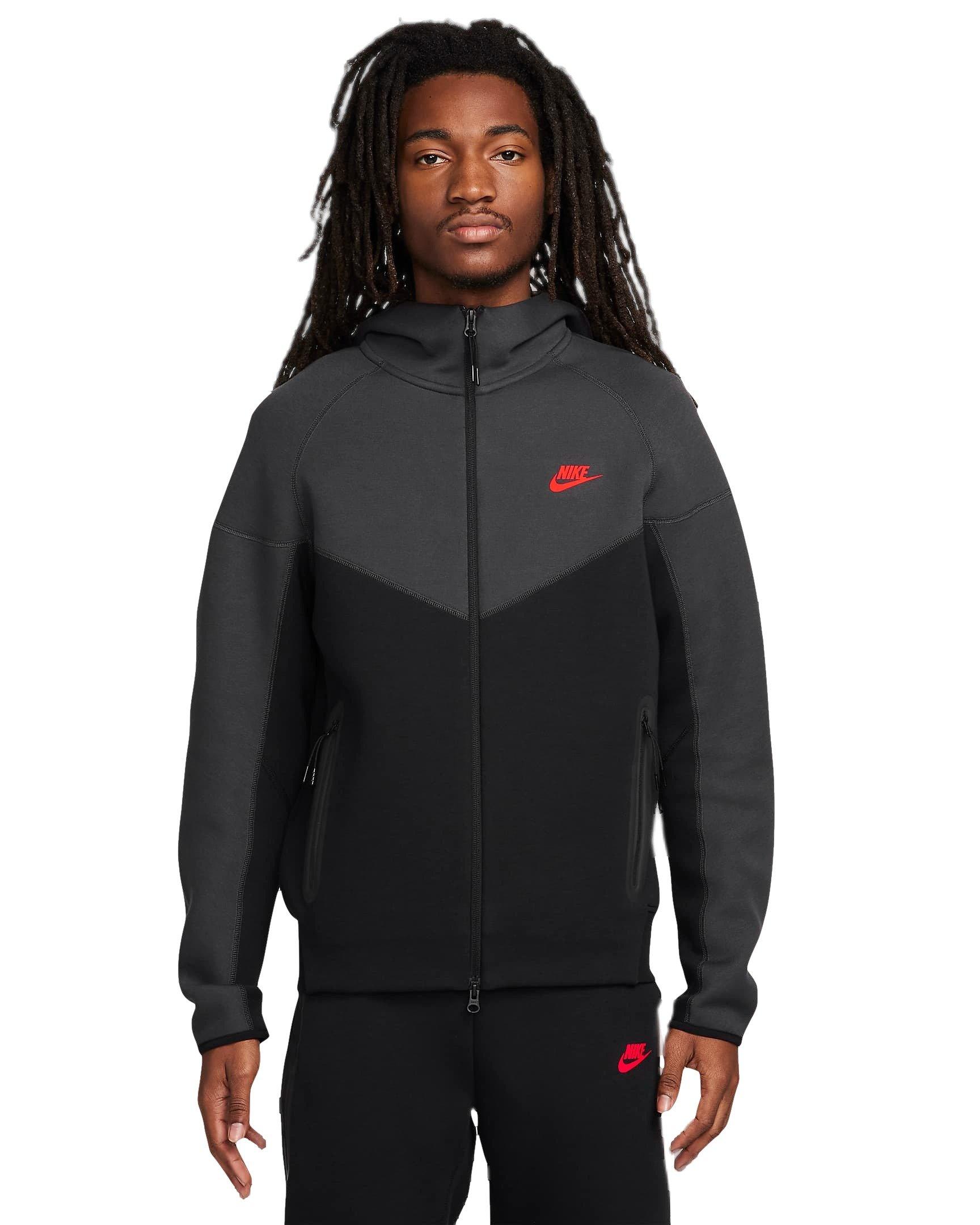 Nike Men's Sportswear Tech Fleece Windrunner Full-Zip Jacket - BLACK/GREY Thumbnail View 1