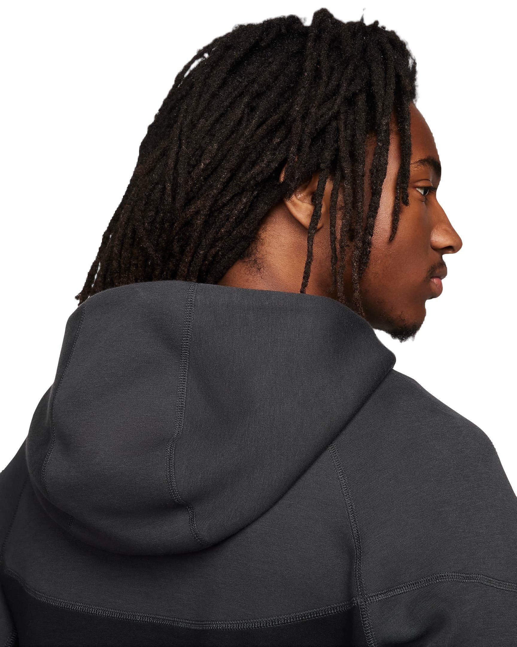 Nike Men's Sportswear Tech Fleece Windrunner Full-Zip Jacket - BLACK/GREY Thumbnail View 5