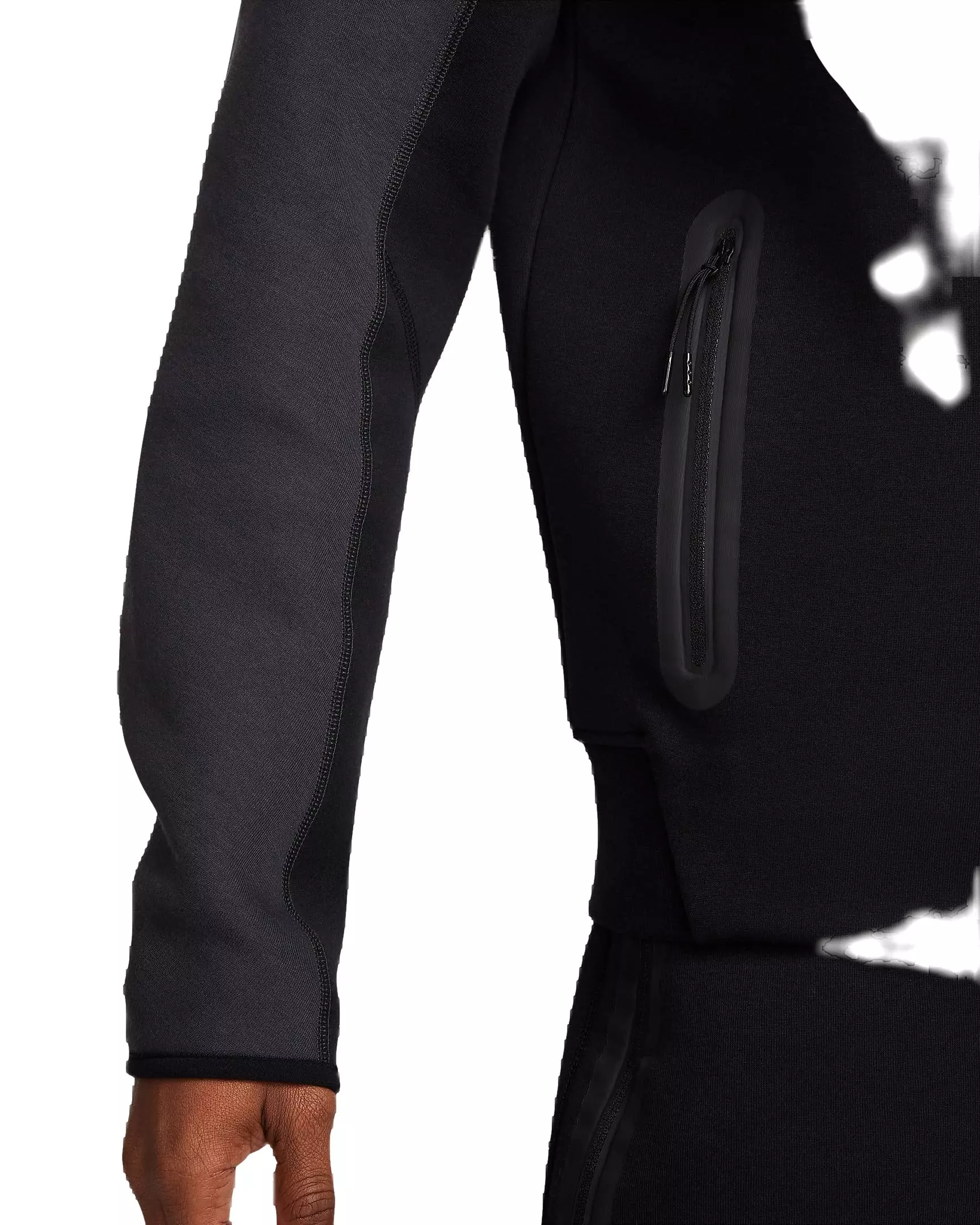 Nike Men's Sportswear Tech Fleece Windrunner Full-Zip Jacket - BLACK/GREY