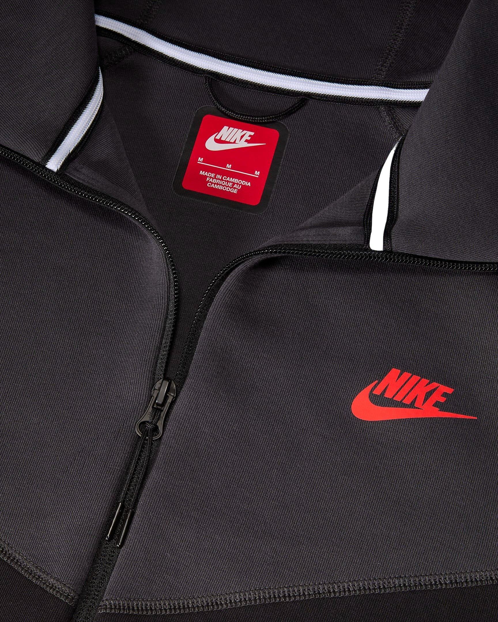 Nike Men's Sportswear Tech Fleece Windrunner Full-Zip Jacket - BLACK/GREY Thumbnail View 8