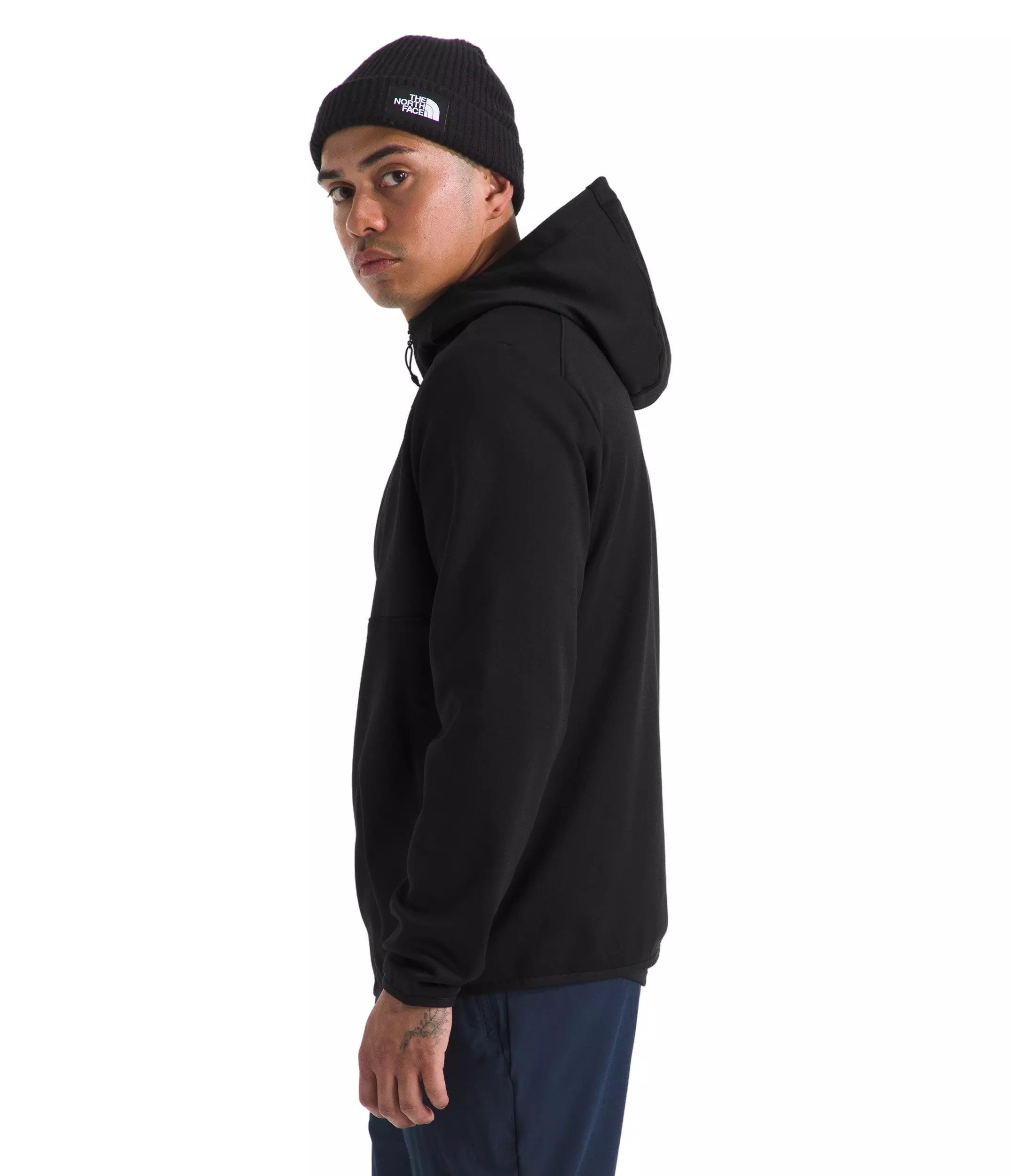The North Face Men's Performance Fleece Full-Zip Hooded Jacket - Black - BLACK