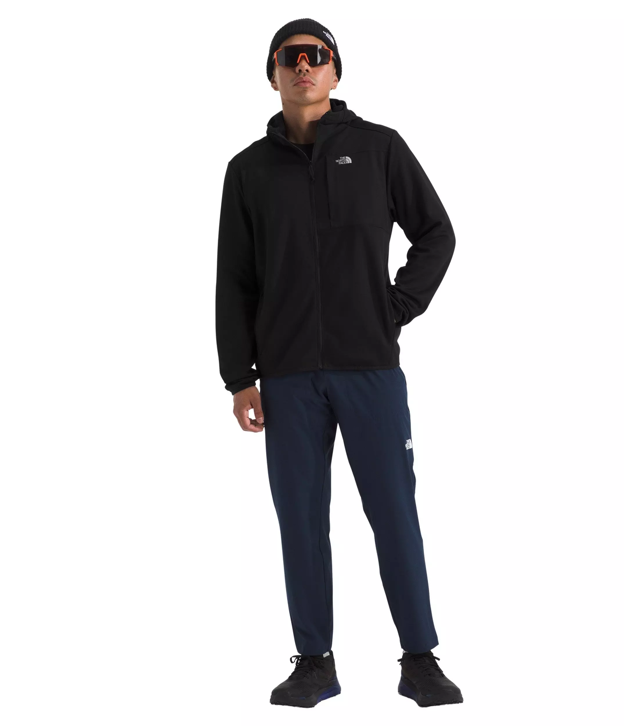 The North Face Men's Performance Fleece Full-Zip Hooded Jacket - Black - BLACK