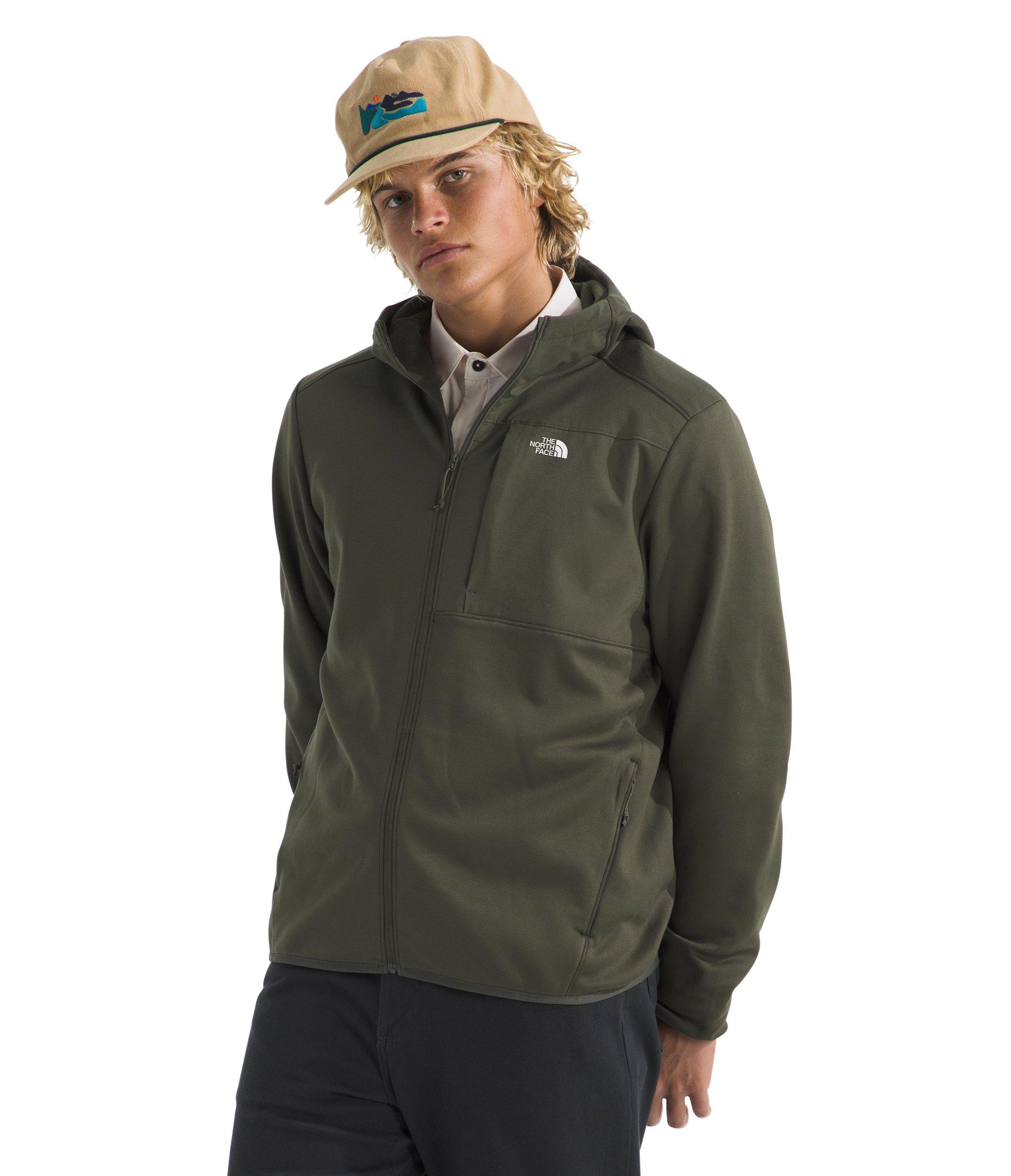 The North Face Men's Performance Fleece Full-Zip Hooded Jacket - Dark Green - DARK GREEN Thumbnail View 1