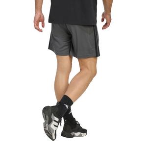 adidas Men's Workout Essentials Base 3-Stripes Pique 7" Shorts - Grey/Black