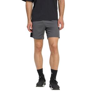 adidas Men's Workout Essentials Base 3-Stripes Pique 7" Shorts - Grey/Black