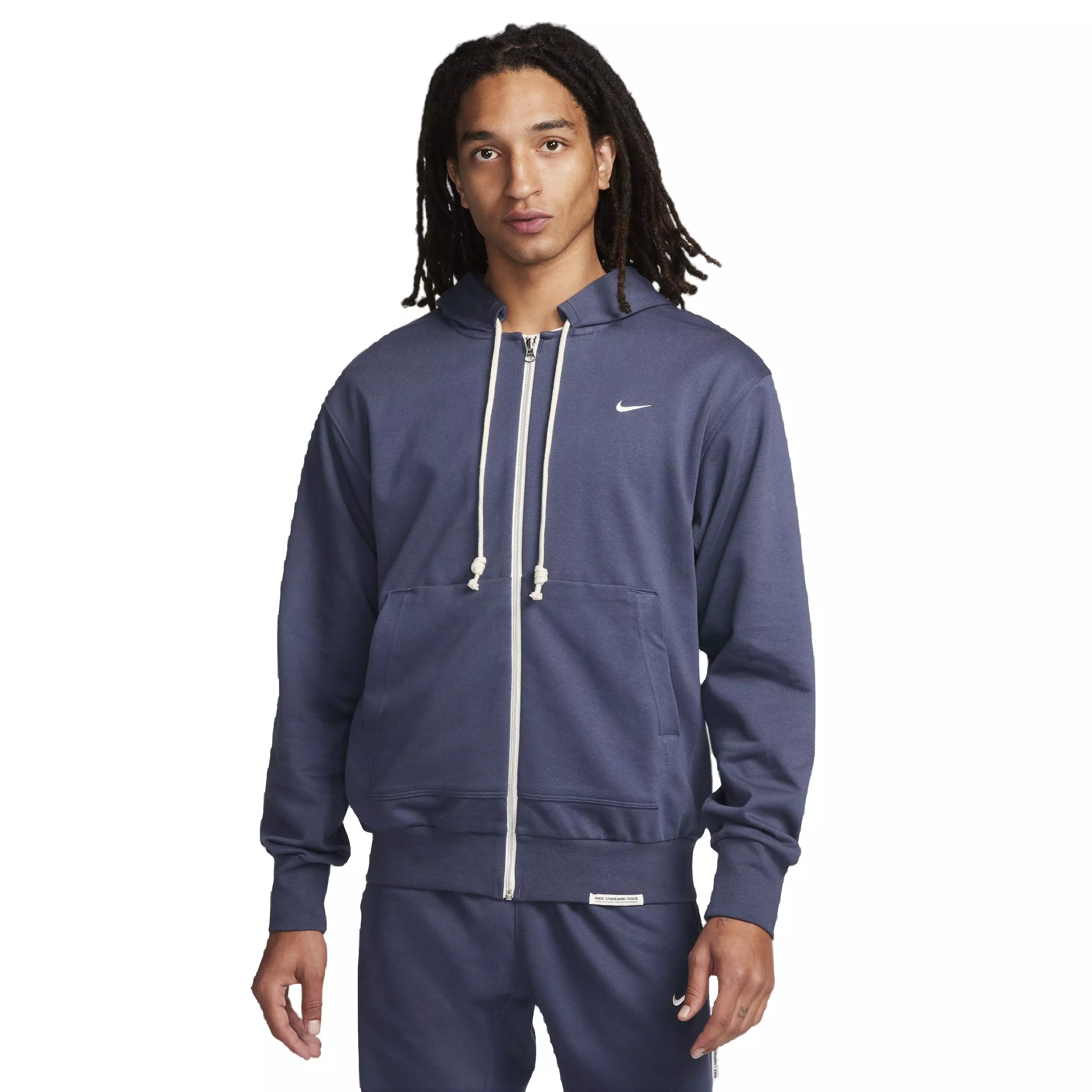 Nike Men's Standard Issue Dri-FIT Pullover Basketball Hoodie - Blue - BLUE